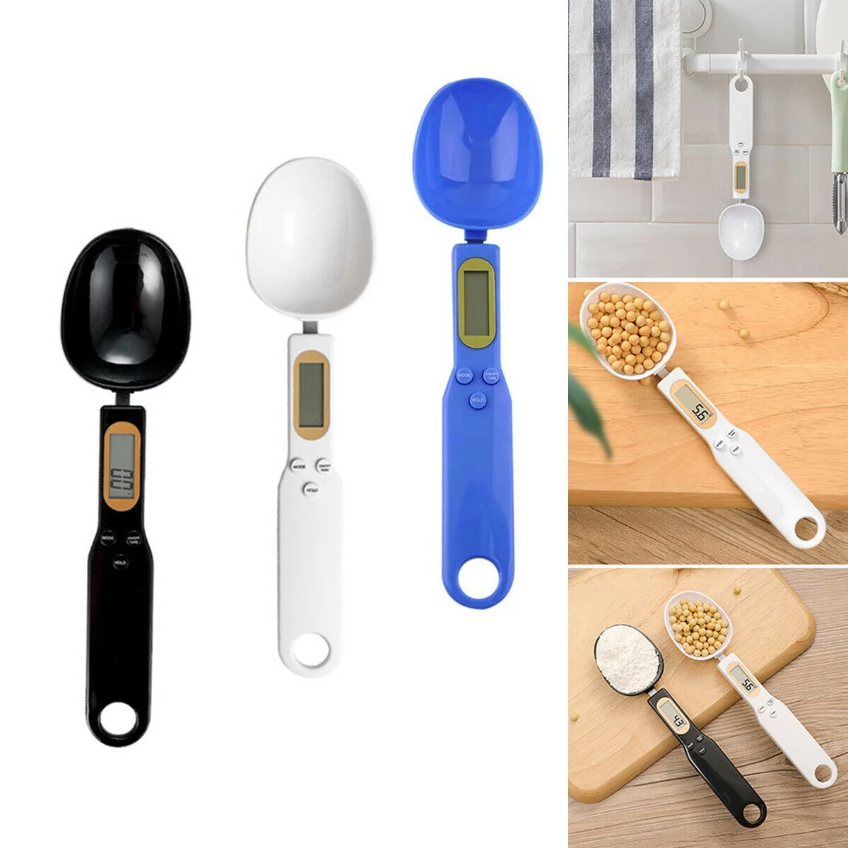 1pc Food Scale Spoon, Portable Kitchen Scale High Precision Steelyard for Home 1.1lb/500g(0.1g) Accurate Electronic LCD Digital Measuring Weighing Tools Kitchen Accessories