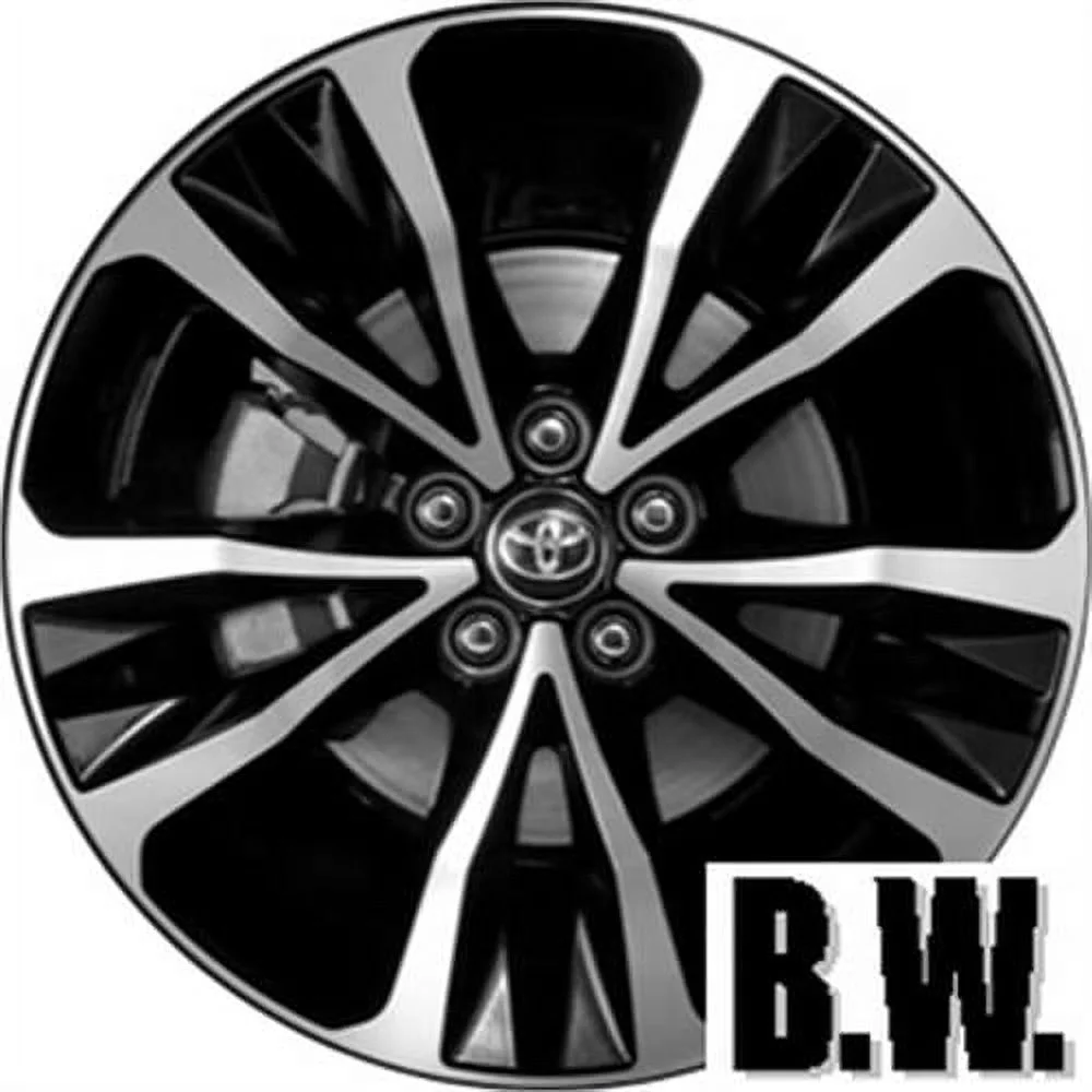 17x7 in Wheel for Toyota COROLLA 2017-2019 Machined Black New OER Aluminum Rim