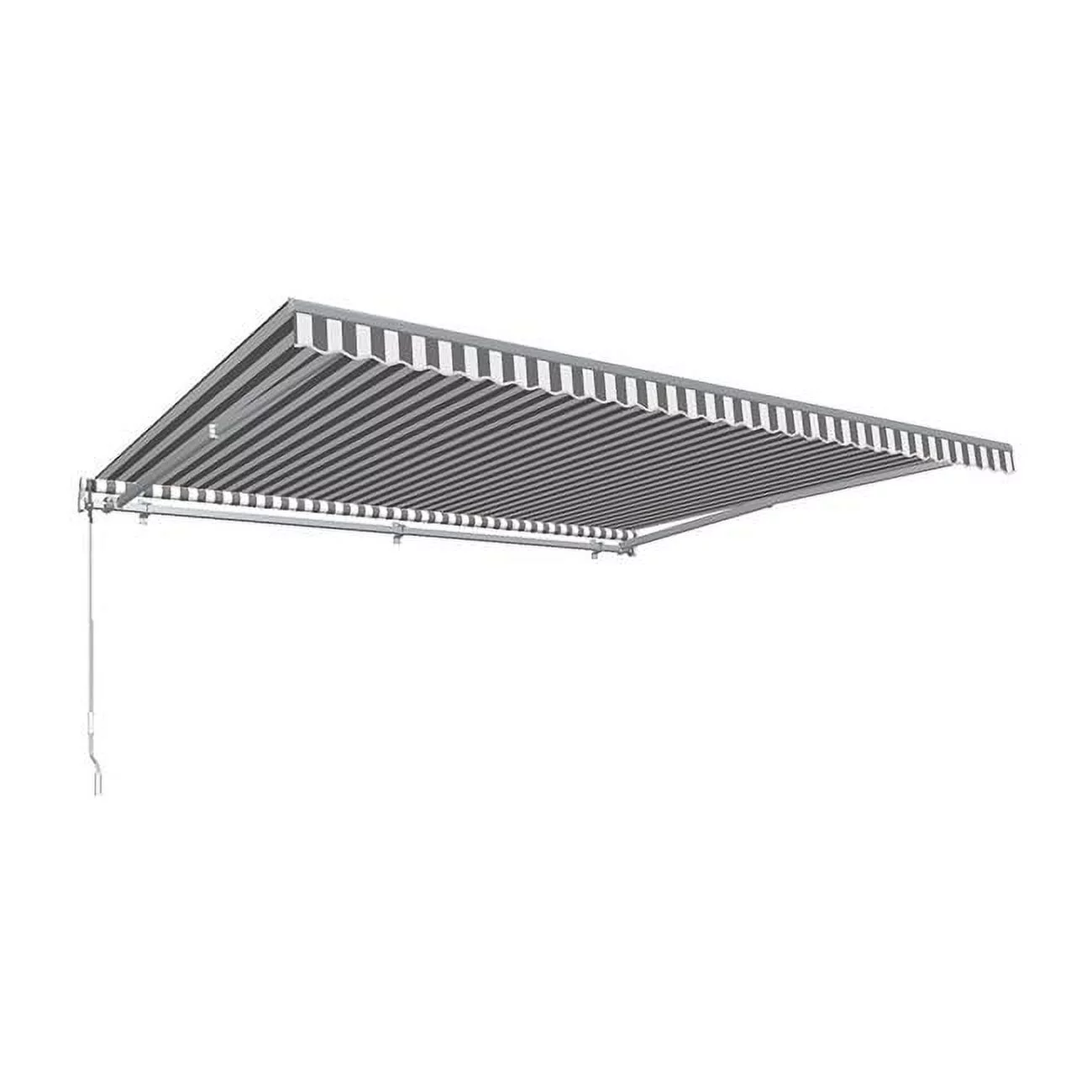 Awntech MM10-US-GW 10 ft. Maui Manual Retractable Awning, Gray & White - 96 in.