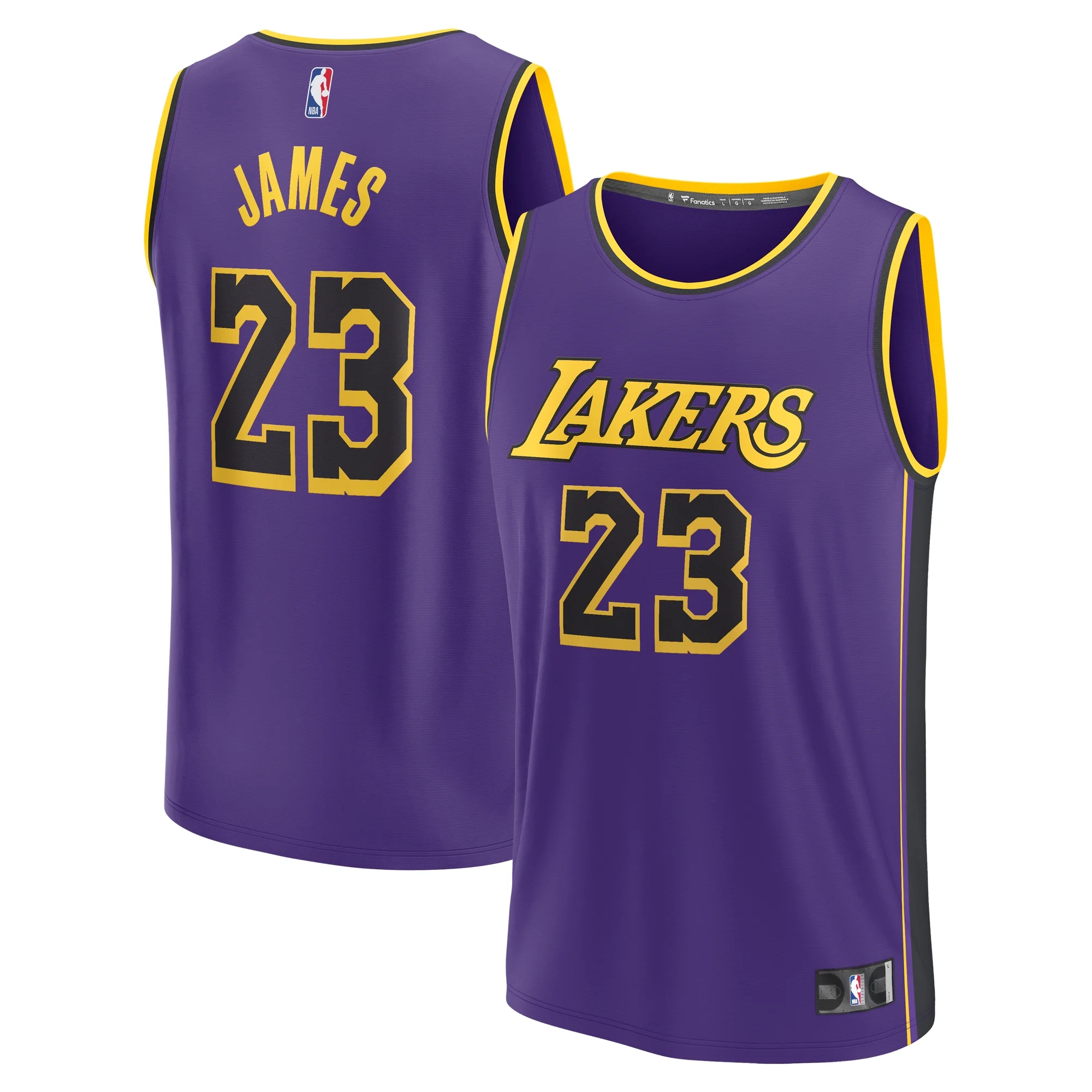 Youth Fanatics LeBron James Purple Los Angeles Lakers Fast Break Replica Player Jersey - Statement Edition