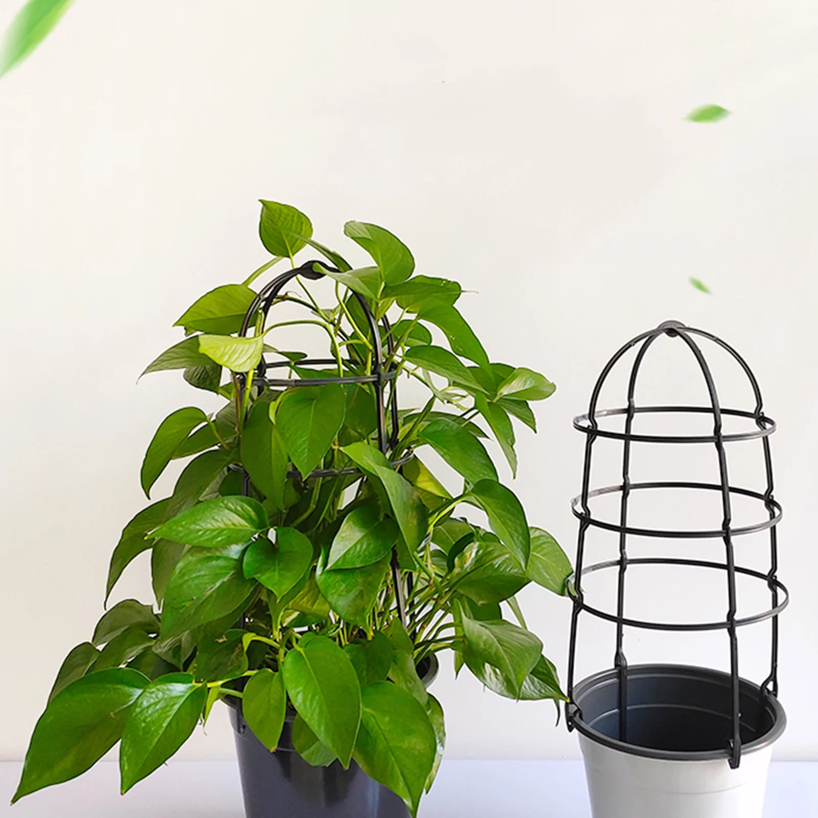 Huntermoon Plant Flower Stand Garden Trellis Waterproof Fencing Panels PP Black Trees Beans 6PCS Plastic Natural U-Hoops U-shaped