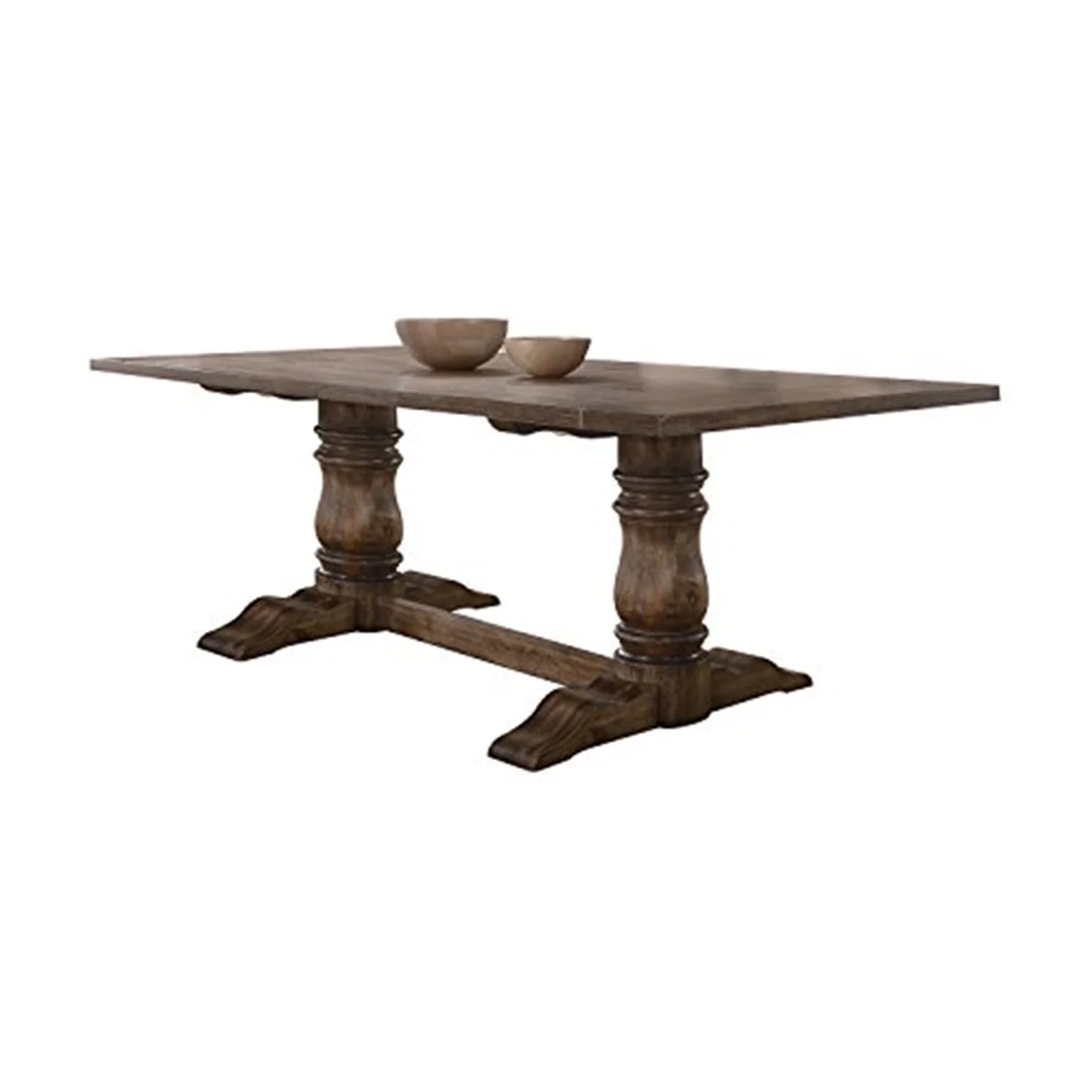 Acme Furniture Leventis Dining Table, Weathered Oak (1Set/2Centimeter) 40