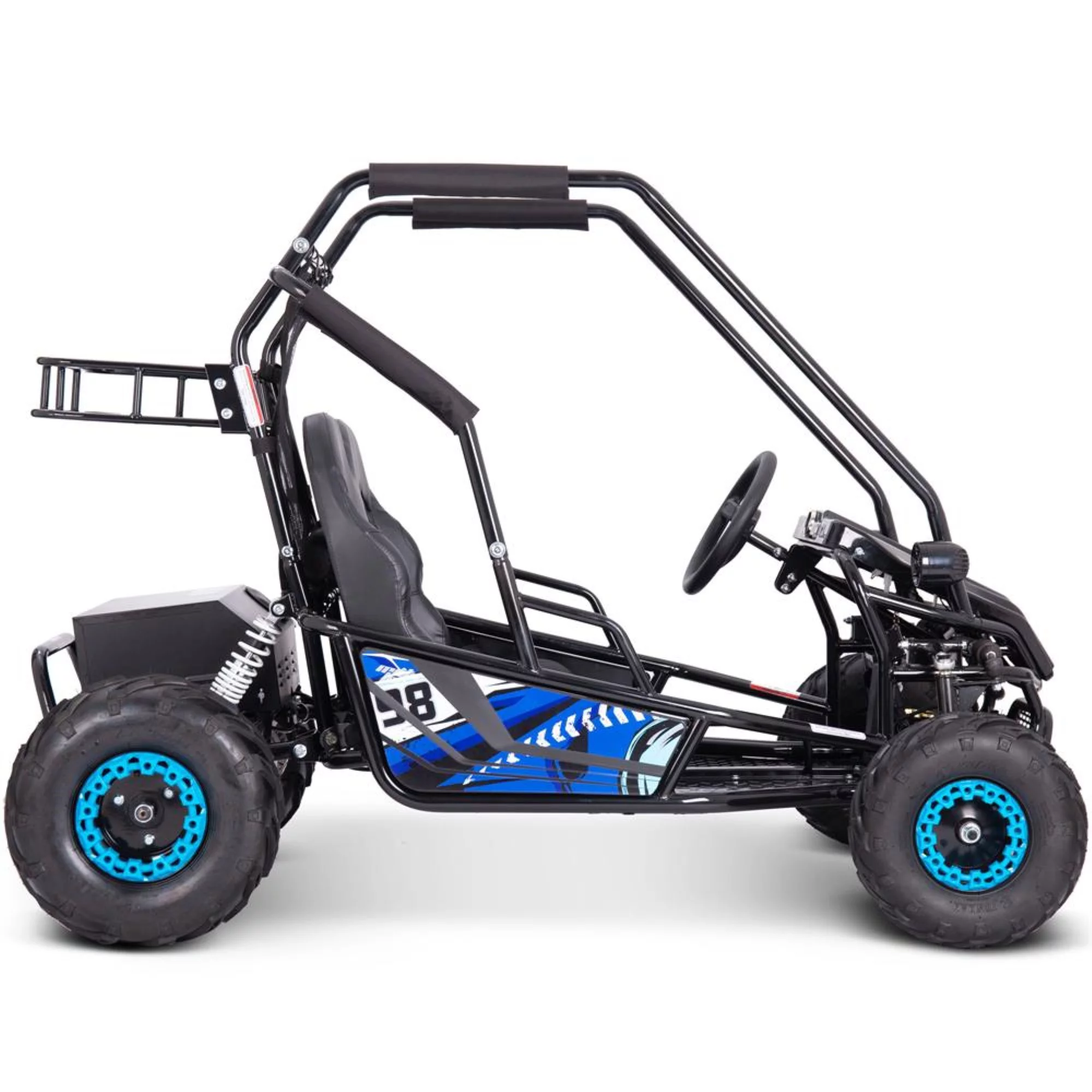 MotoTec MT-Mud-XL-72v-2000w-Blue Mud Monster XL 60v 2000w Electric UTV Full Suspension, Blue