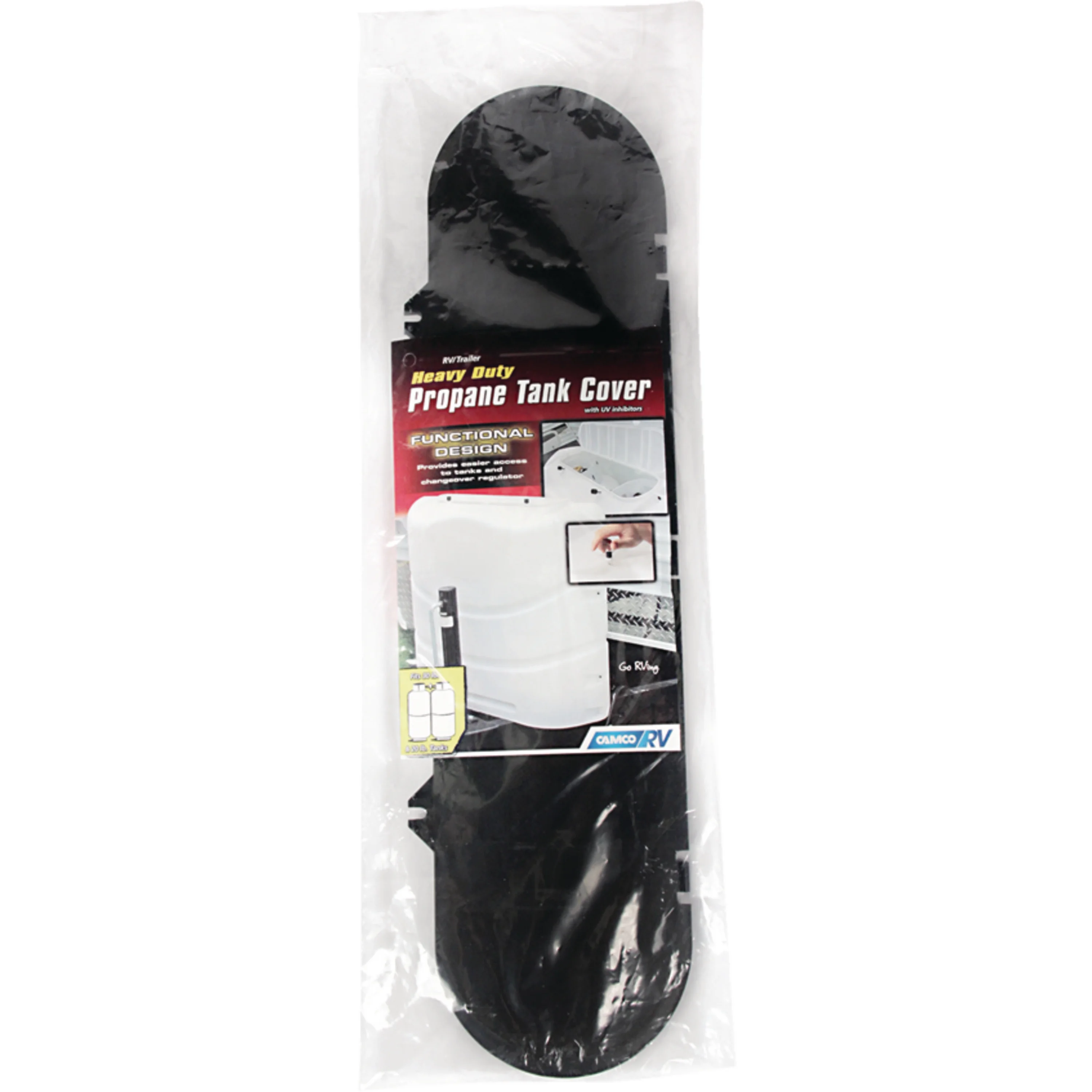 Camco 40549 Cap Replacement Kit for Propane Tank Covers - Black, 6-Pack