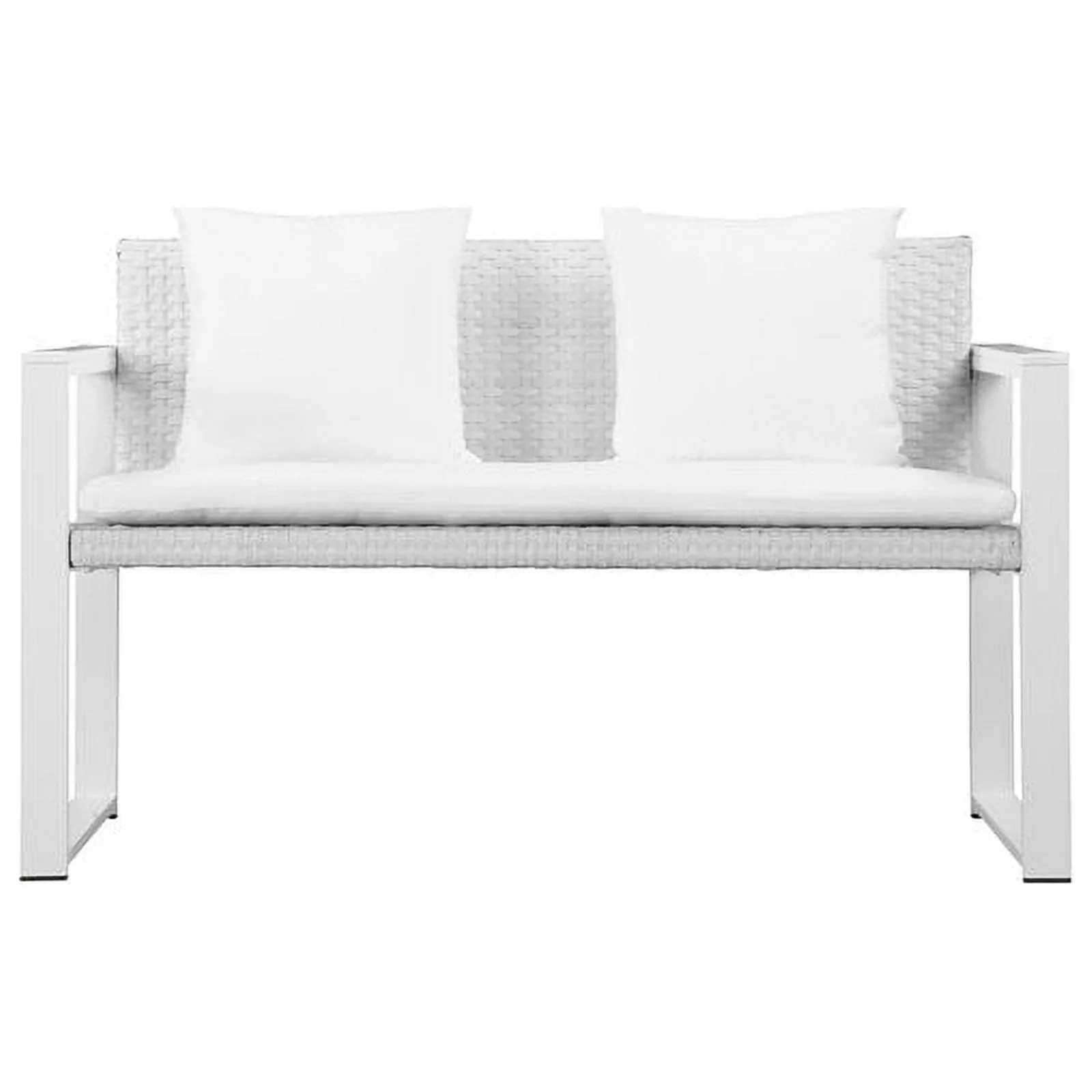 Pangea Home Chester 4-piece Aluminum Outdoor Sofa Set in White