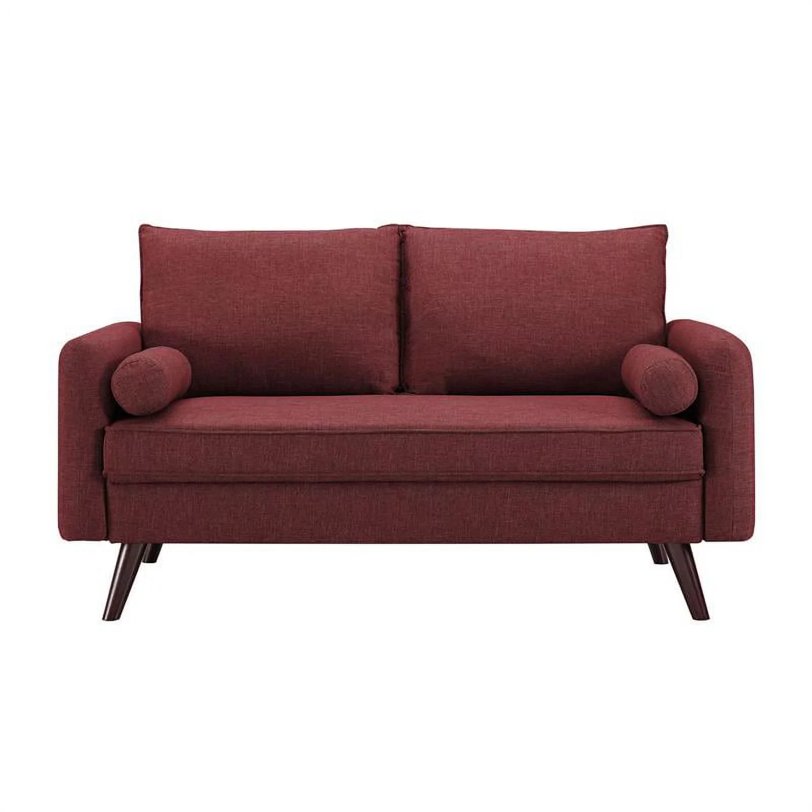 Lifestyle Solutions Cambridge Loveseat in Red Fabric Upholstery
