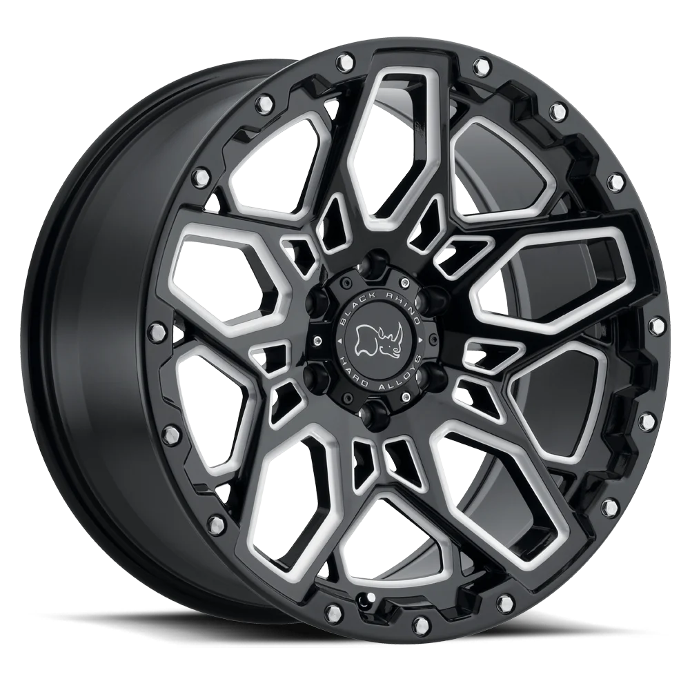Black Rhino Cast Aluminum Rim BRSHR 17X9.5 5X5.0 G-BLK-MILL -18MM, 1795SHR-85127B71