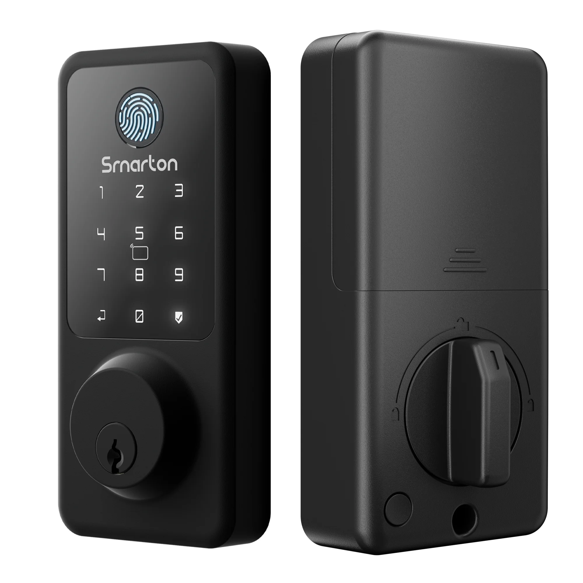 Smarton Fingerprint Door Lock Built-in WiFi Deadbolt, Keyless Entry Door Lock with Touchscreen Keypad, Digital Smart Door Lock