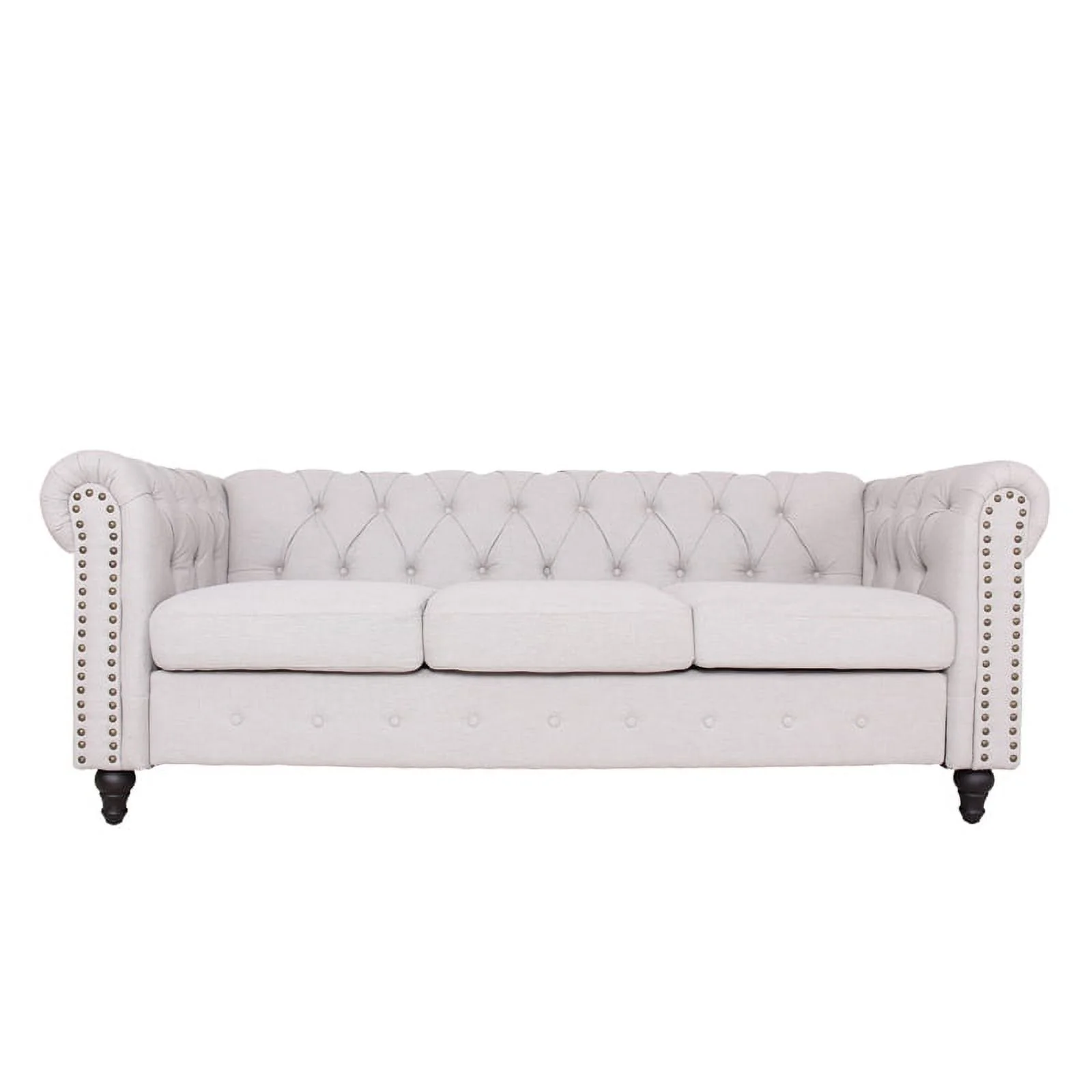 Home Square 3 Piece Living Room Set with Sofa Loveseat and Accent Chair in Gray