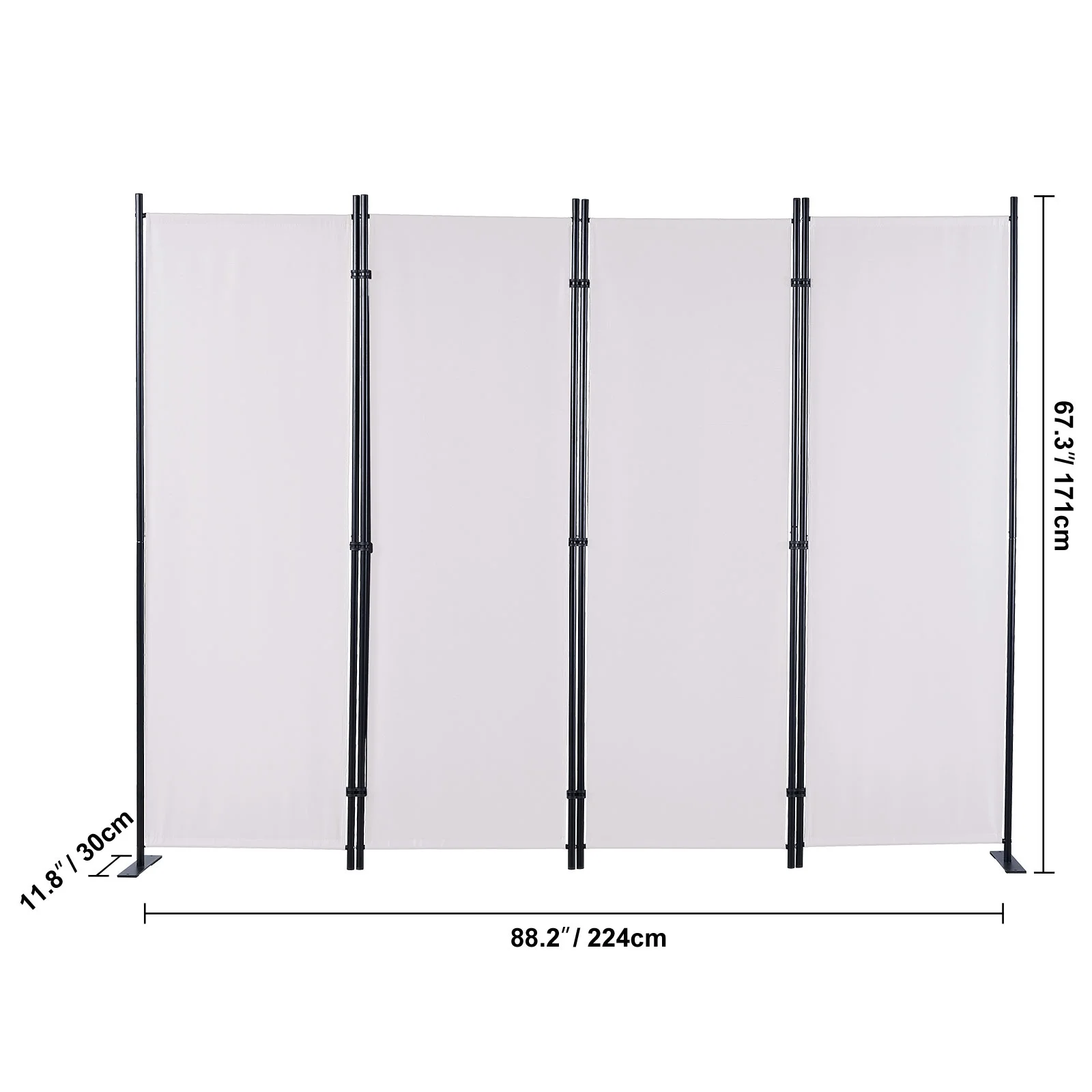 SKYSHALO Room Divider 4 Panel Folding Privacy Screen 88.2