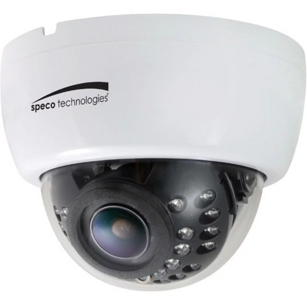 Speco HLED33DTW 2 Megapixel Indoor HD Surveillance Camera, Color, Dome, White, TAA Compliant
