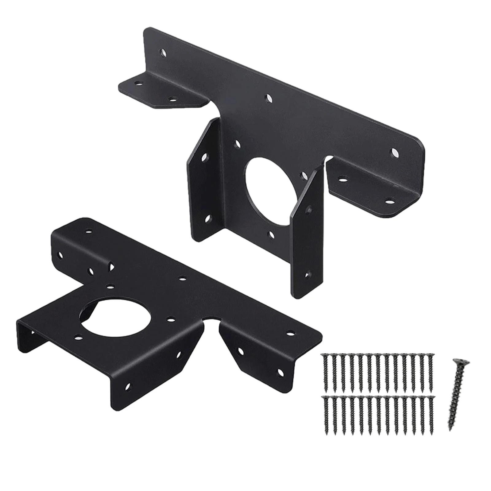 koolsoo 2 Pieces Pergola Brackets 3 Way Extension Bracket Hardware Metal Easy to Install for 4x4 Wood Post Adjustable Corner Brackets
