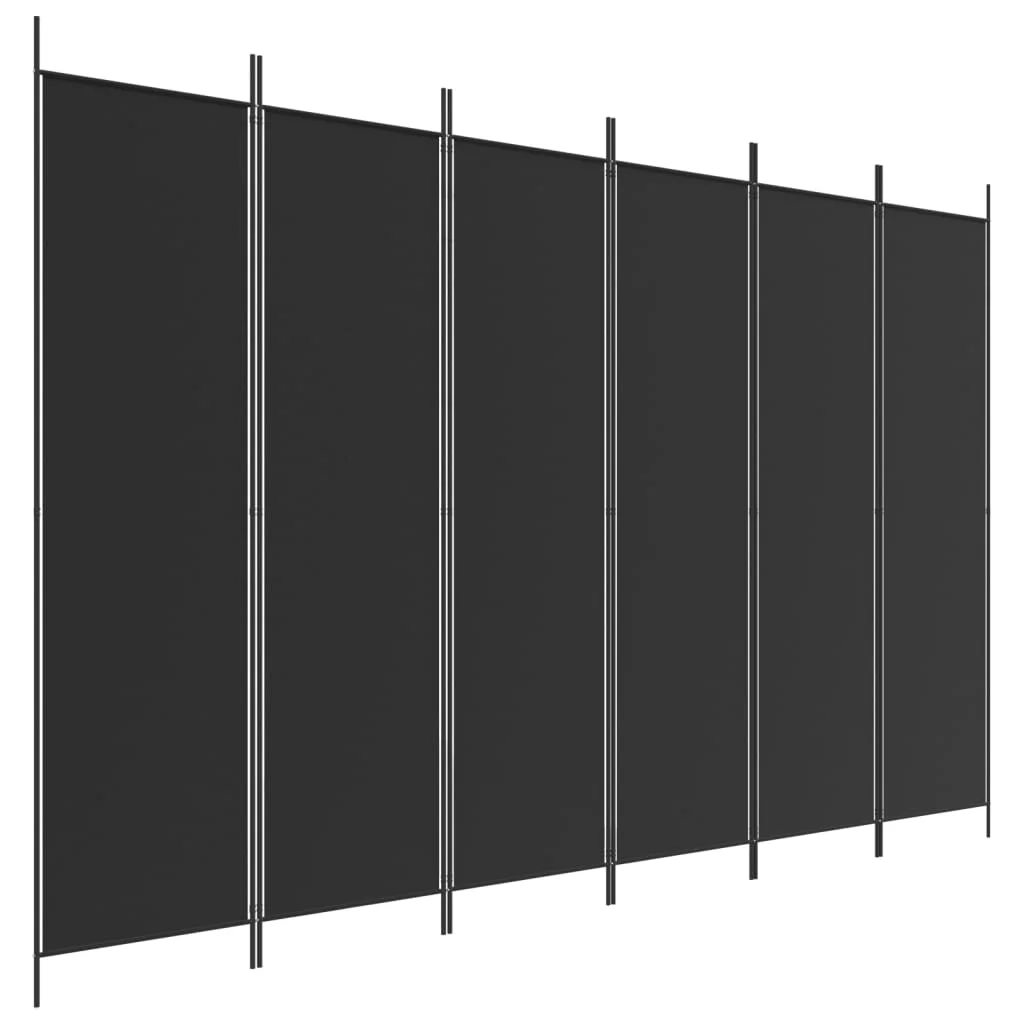 Anself 6-Panel Room Divider Black 118.1