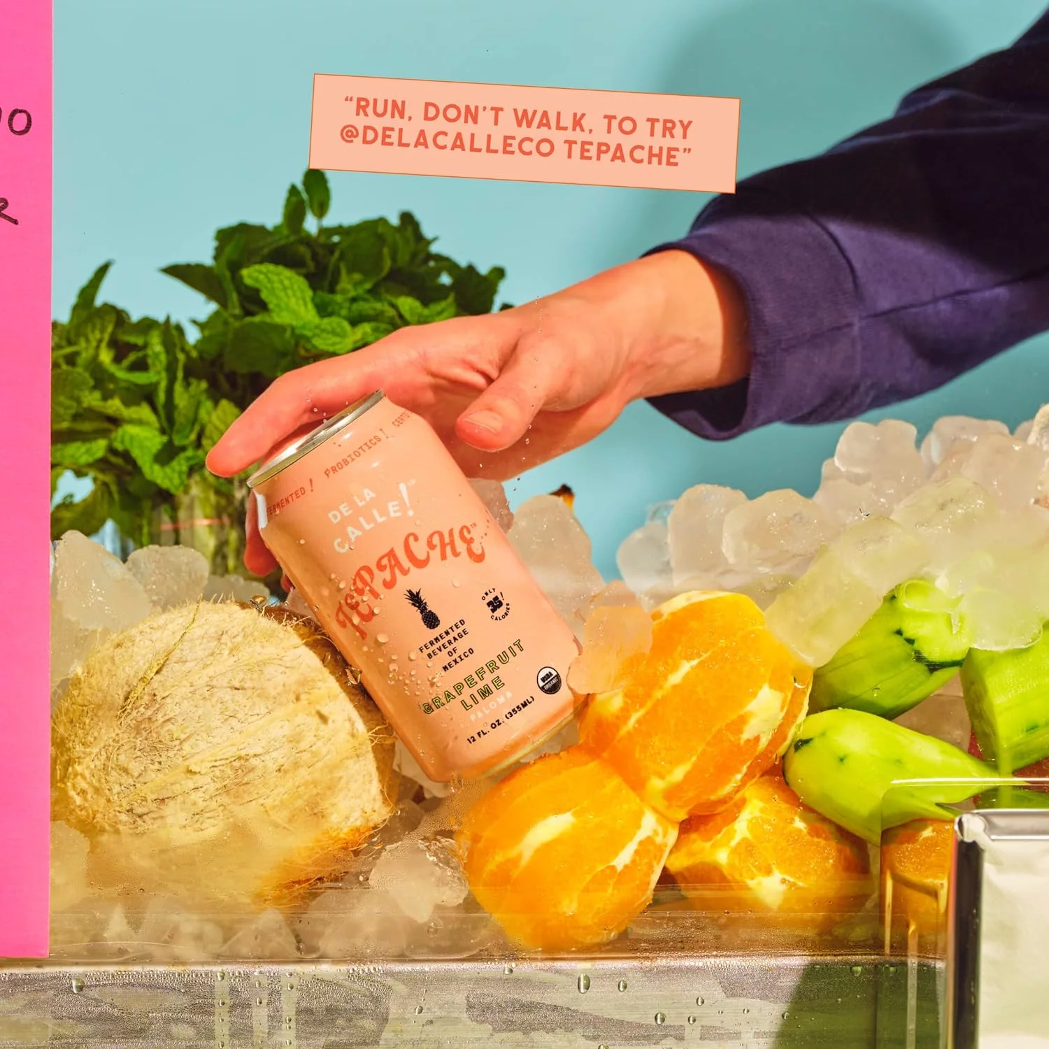 De La Calle Tepache, Grapefruit Lime, Modern Mexican Soda, 6 Pack