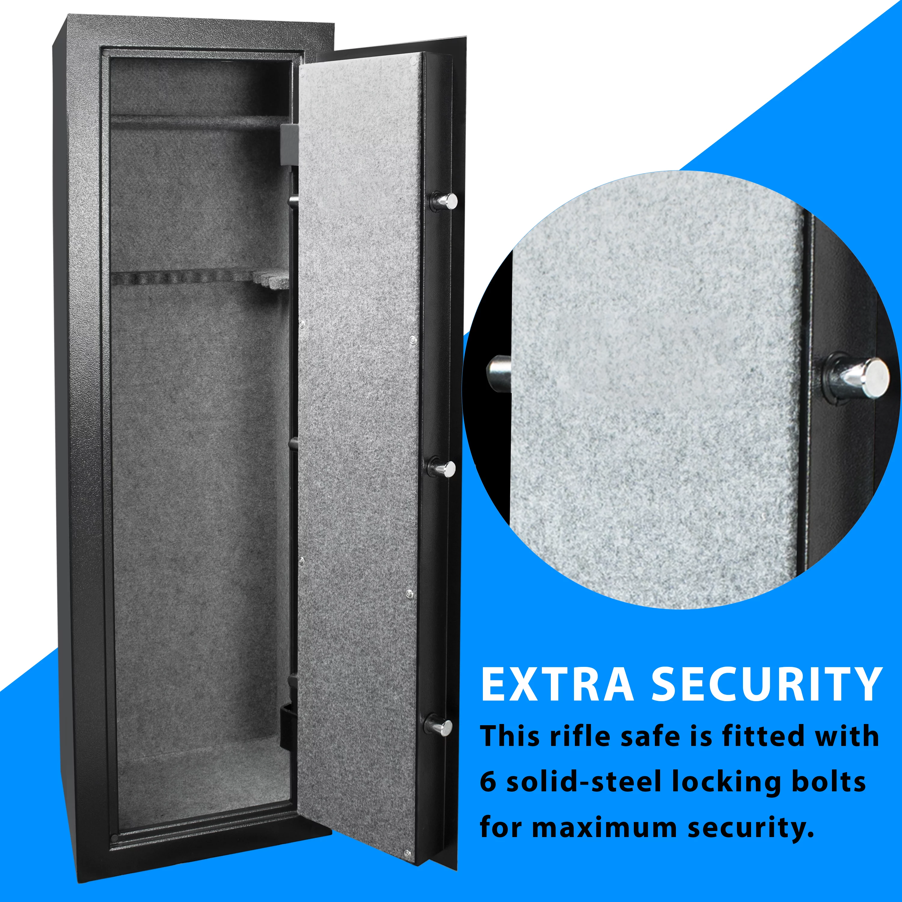 Barska Quick Security Biometric Keypad Rifle Gun Safe AX13646