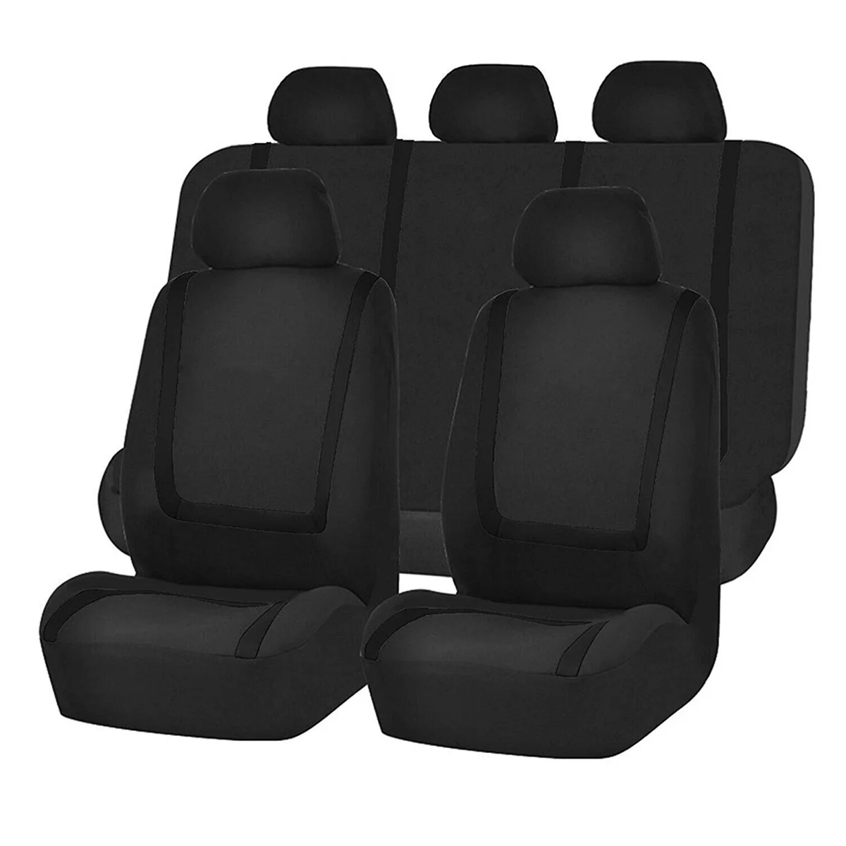 ACMDL  9Pcs/Set Car Seat Covers  Black Dustproof Car Seat Protective Cover Cushion Universal Car Seat Protector Car Decoration Accessories