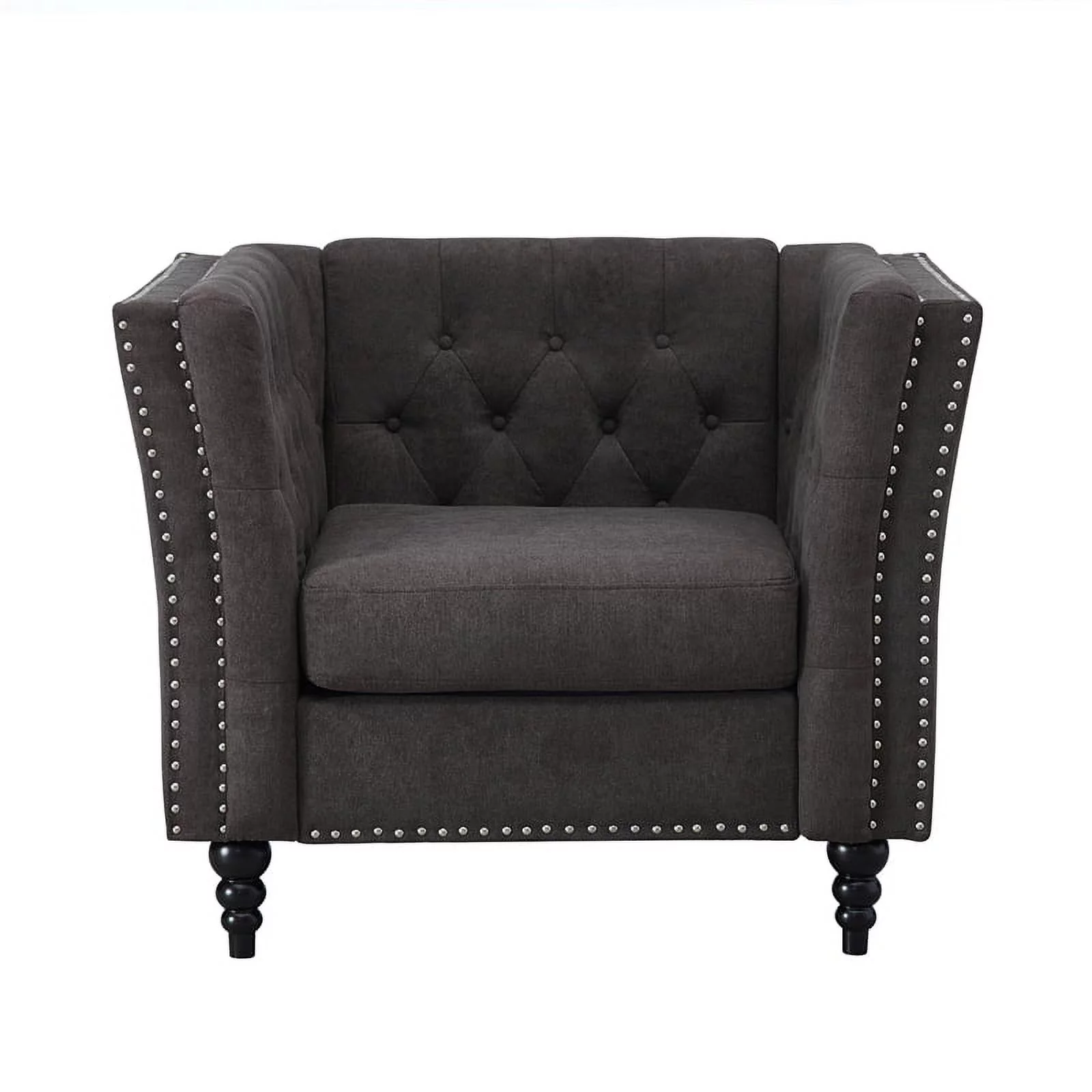 Home Square 3 Piece Set with Living Room Sofa Loveseat and Chair in Brown