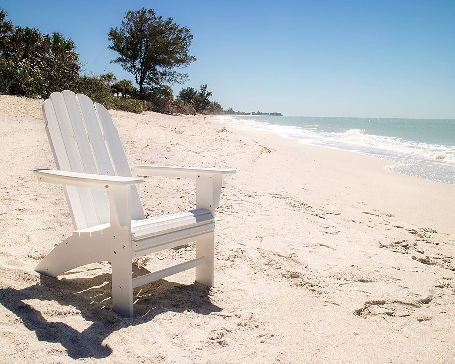 POLYWOOD Vineyard Curveback Adirondack Chair in Slate Grey