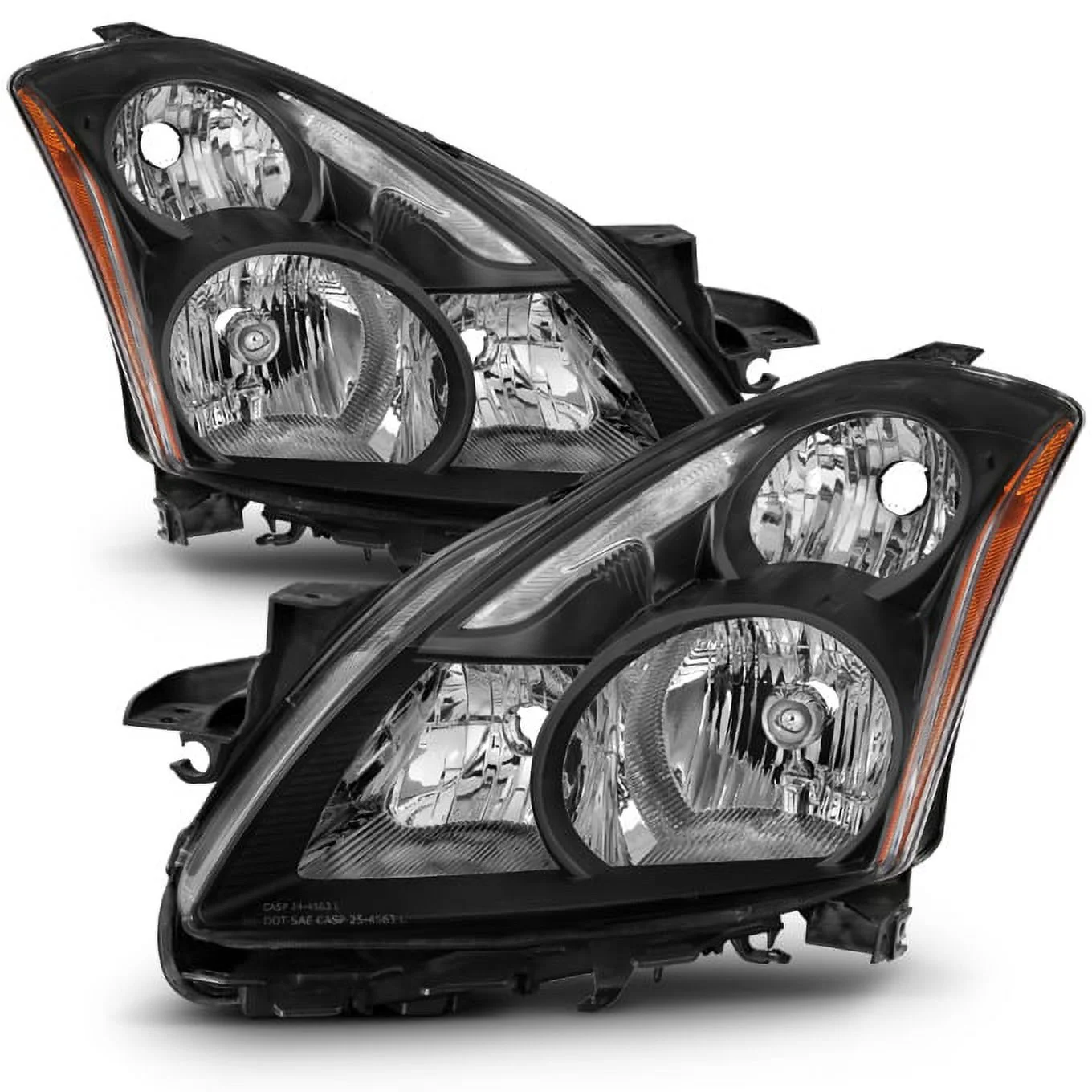 AKKON - For Black 10-12 Altima 4 Doors Sedan Halogen Type Headlights Front Lamps Replacement Pair Left + Right