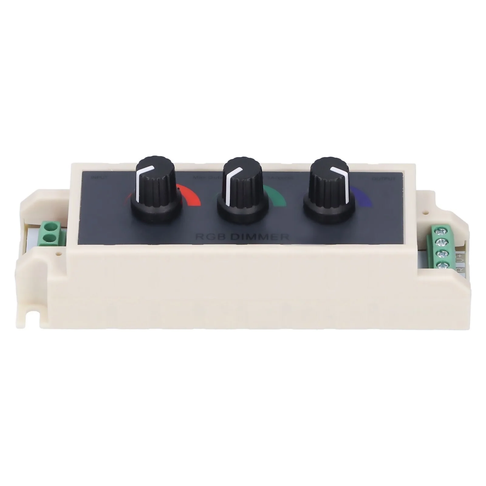 RGB LED Light Dimmer Switch, 3‑Channel Knob Adjust Brightness for Multi-Color LED Light Strip, DC12-24V