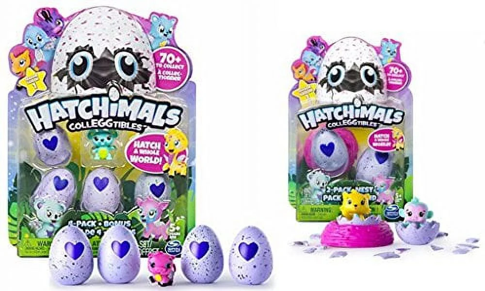 Hatchimals Colleggtibles Season 1 4-pack + bonus and 2-pack + nest Bundle,