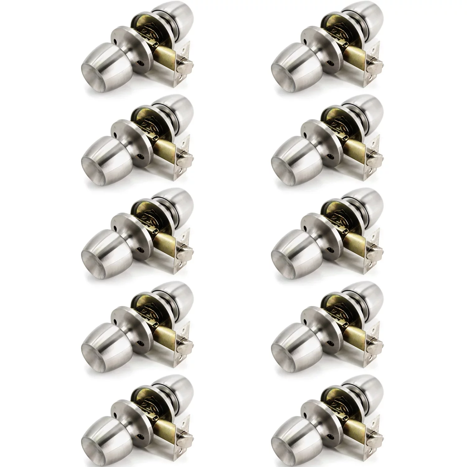 Villar Home Designs Door Knob Versa Satin Nickel Passage 10 Pack