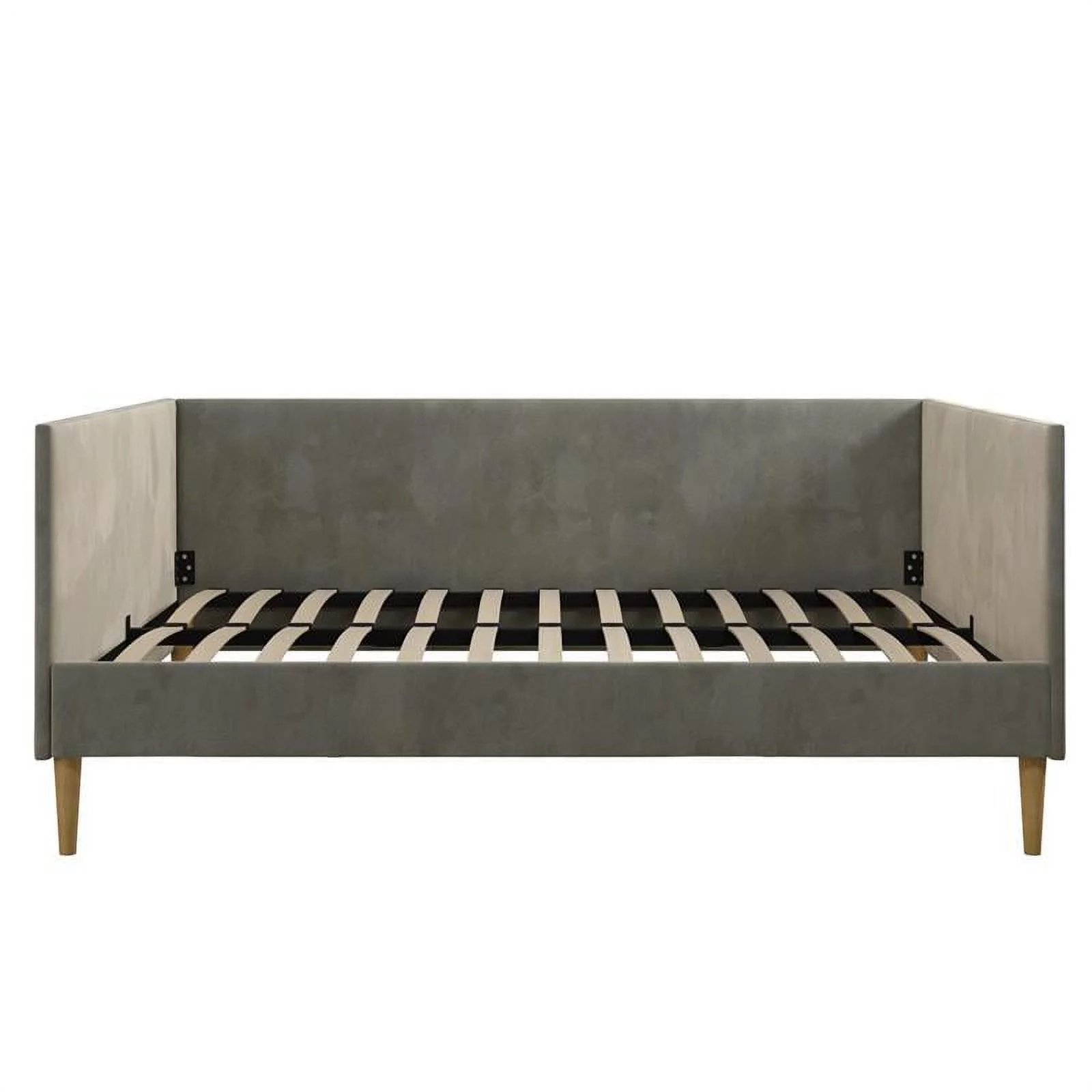 DHP Franklin Mid Century Upholstered Daybed Full Size in Gray Velvet