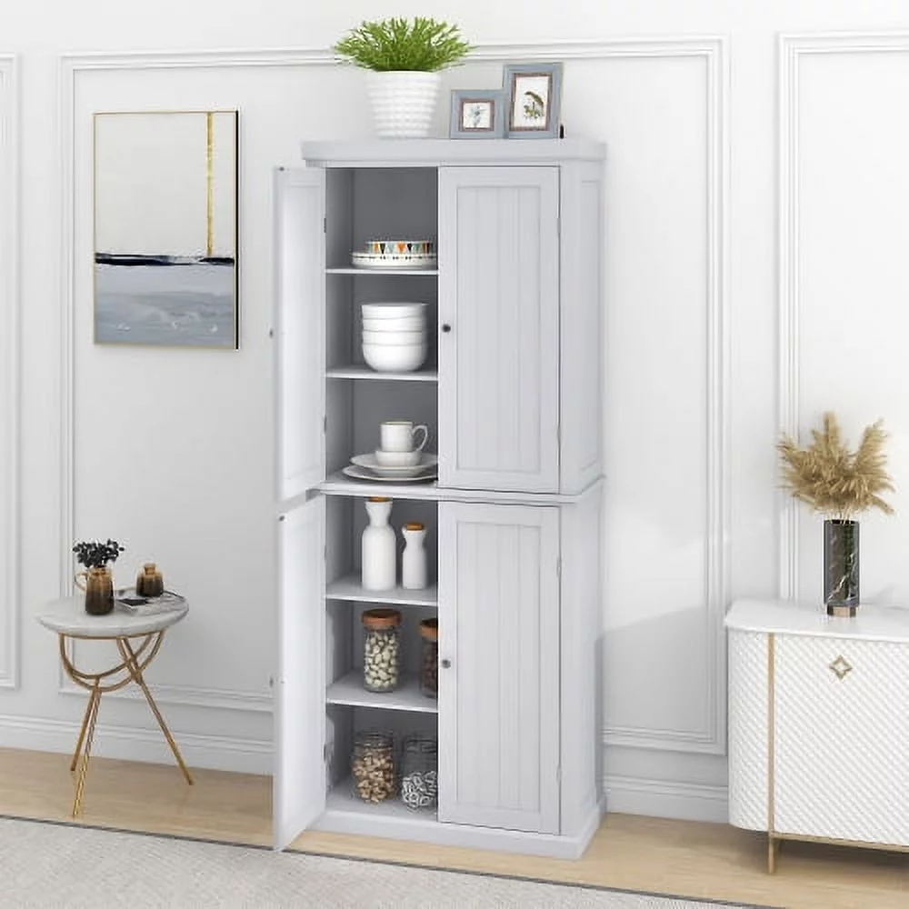 Freestanding Tall Kitchen Pantry, 72.4
