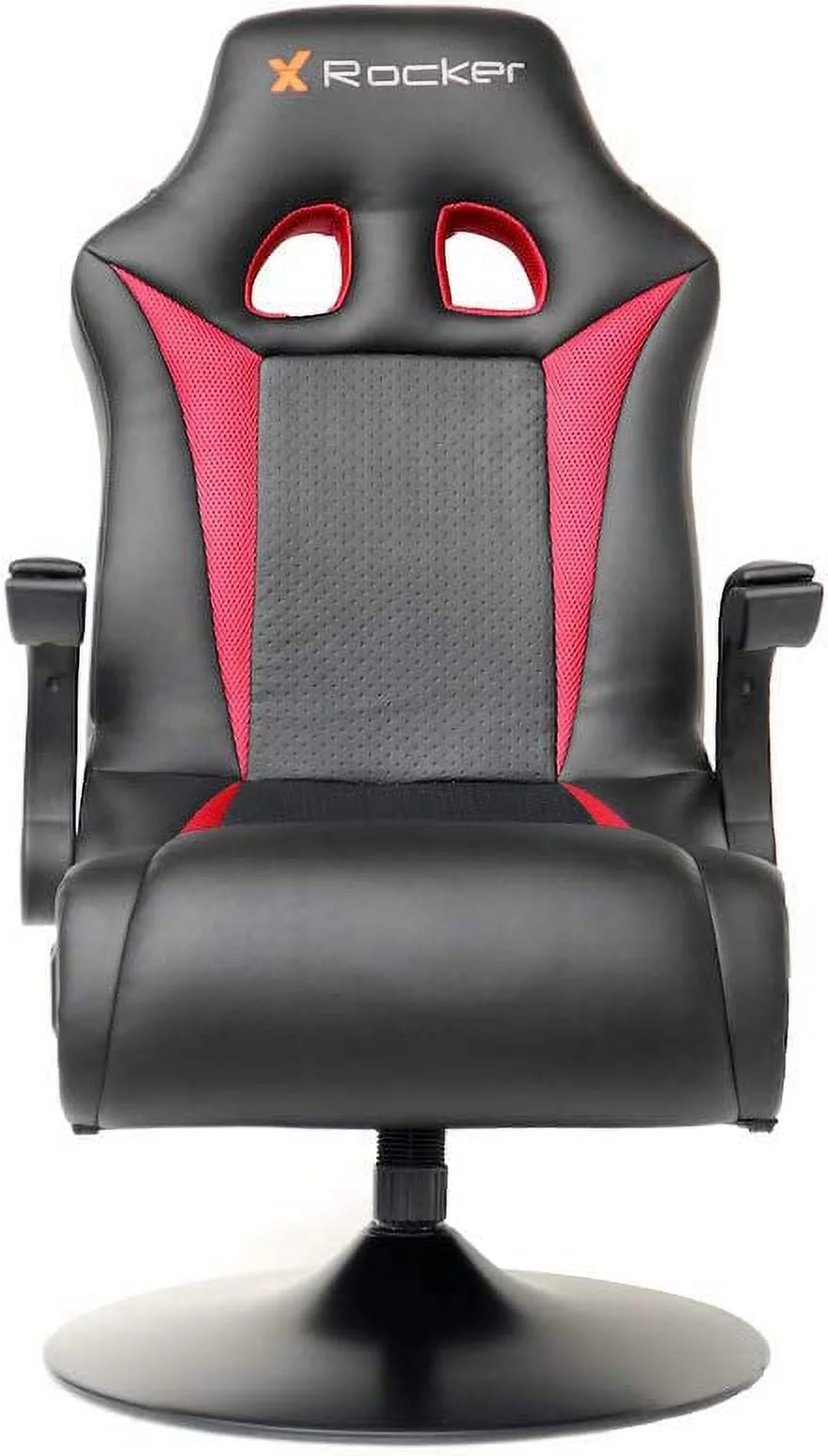 X Rocker Bluetooth & Ergonomic Swivel Leather Gaming Chair, Black/Red
