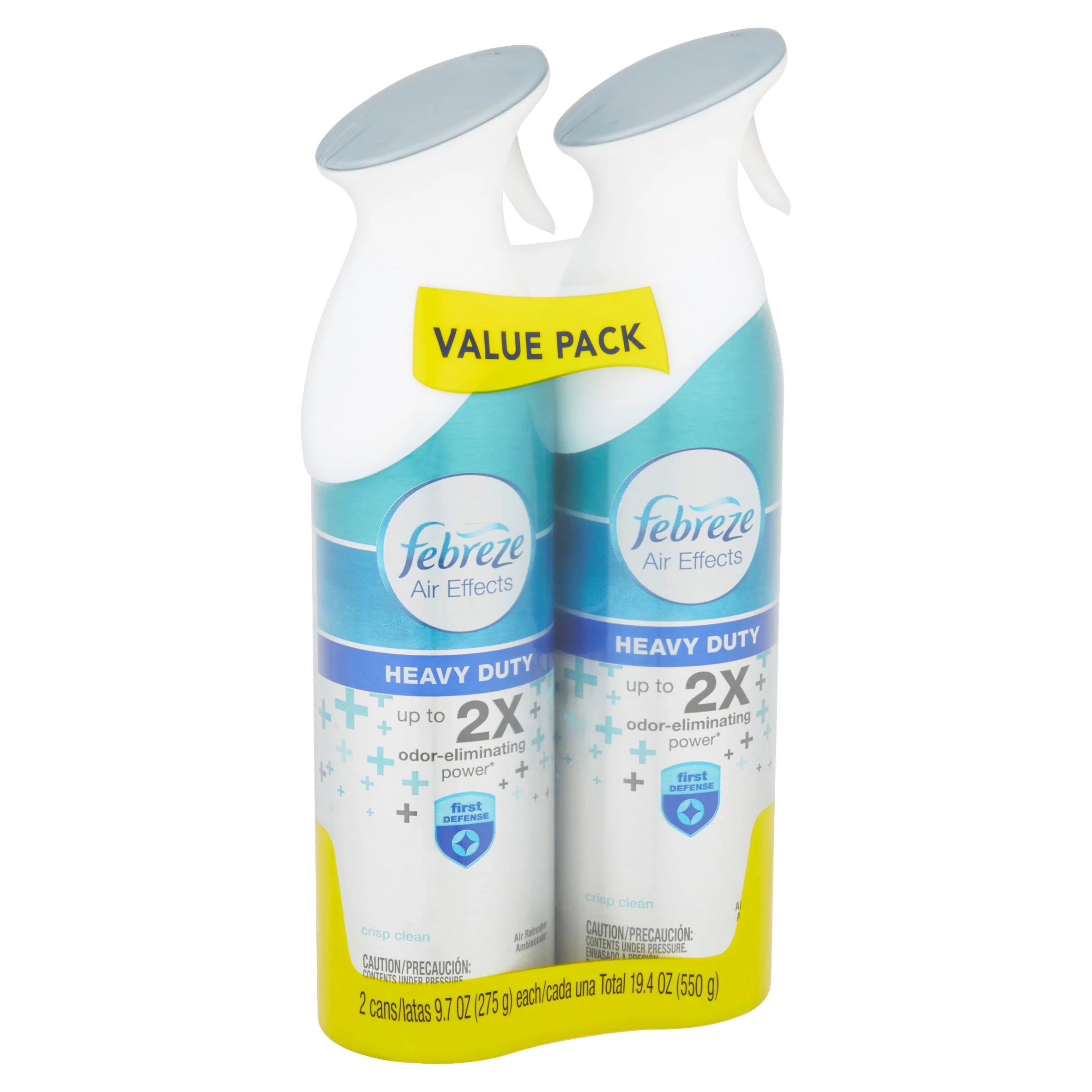 Febreze Air Effects Heavy Duty Crisp Clean Air Refresher Value Pack, 9.7 oz, 2 count