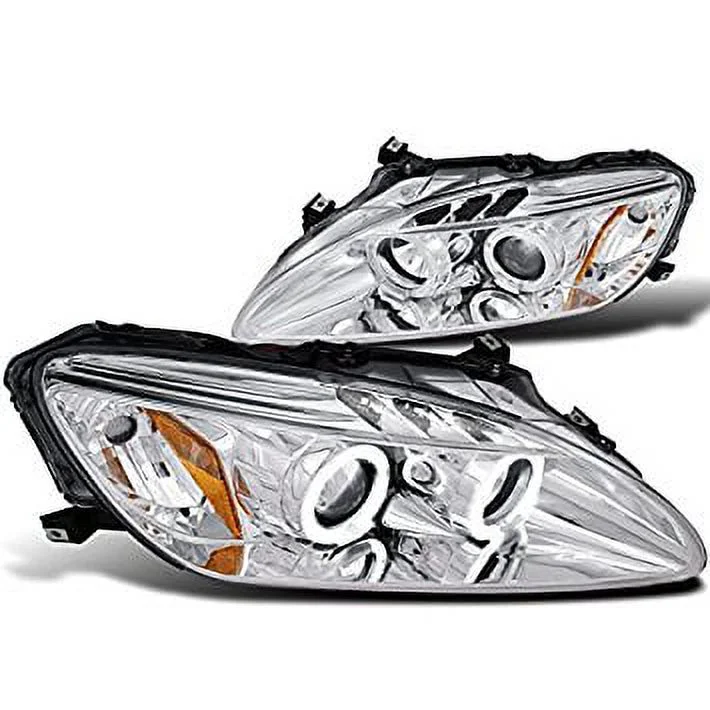 Spec-D Tuning 2LHP-S2K00-TM Honda S2000 Halo Led Chrome Clear Projector Head Lights