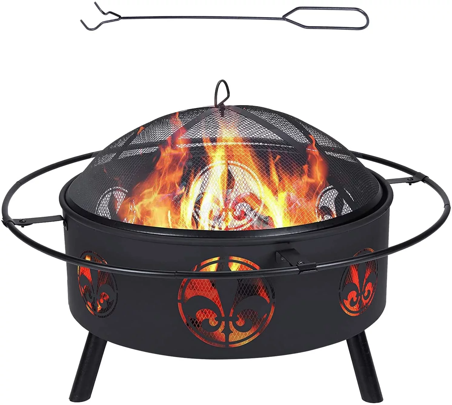 YRLLENSDAN Outdoor Fire Pit Table for Outside, 32