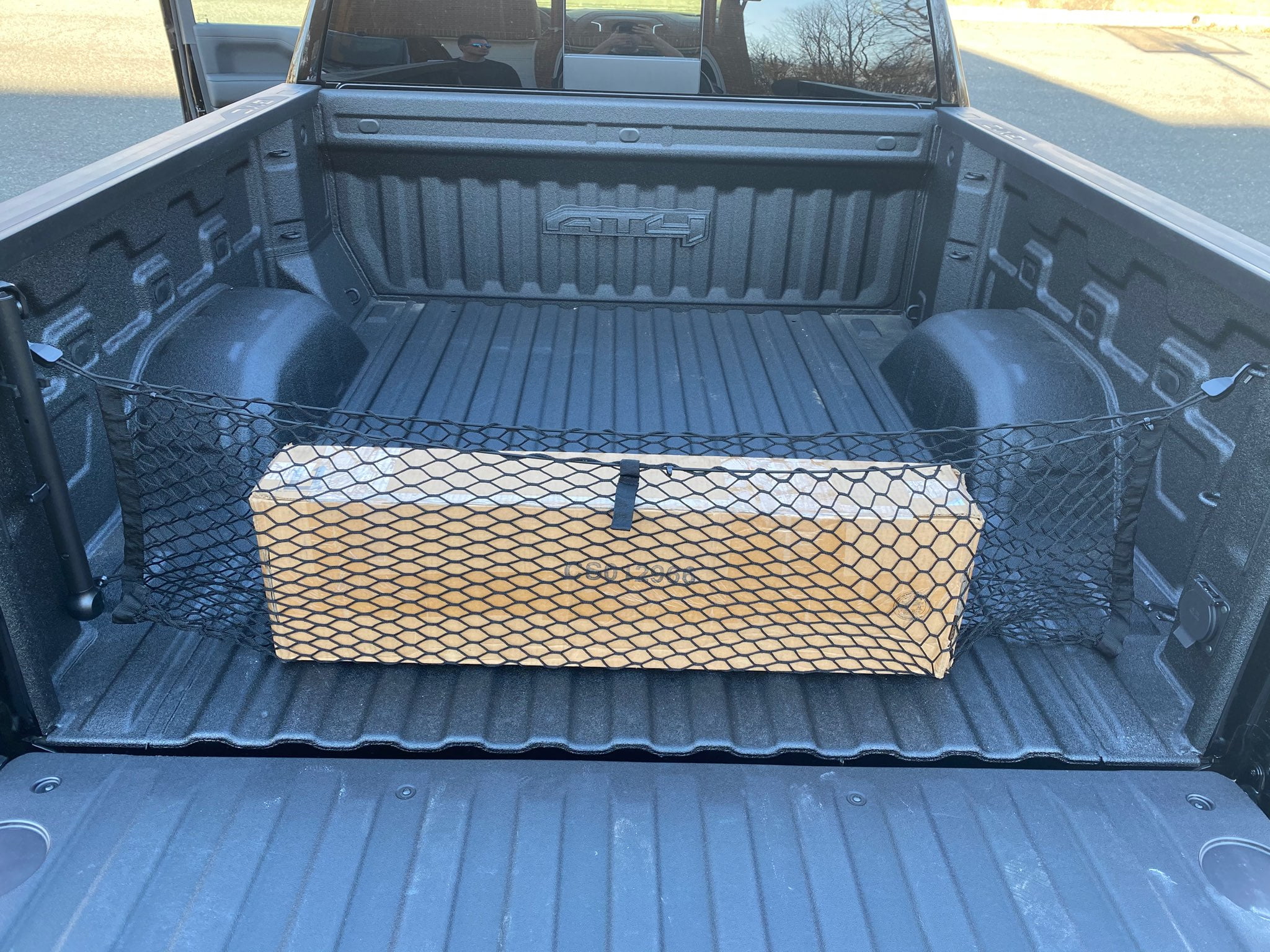 Envelope Style Trunk Mesh Cargo Net For Chevy Silverado Accessories WT LS LT LTZ 2013-2023 - Premium Trunk Organizers and Storage - Cargo Net for Pickup - Truck Bed Net for Chevy Silverado