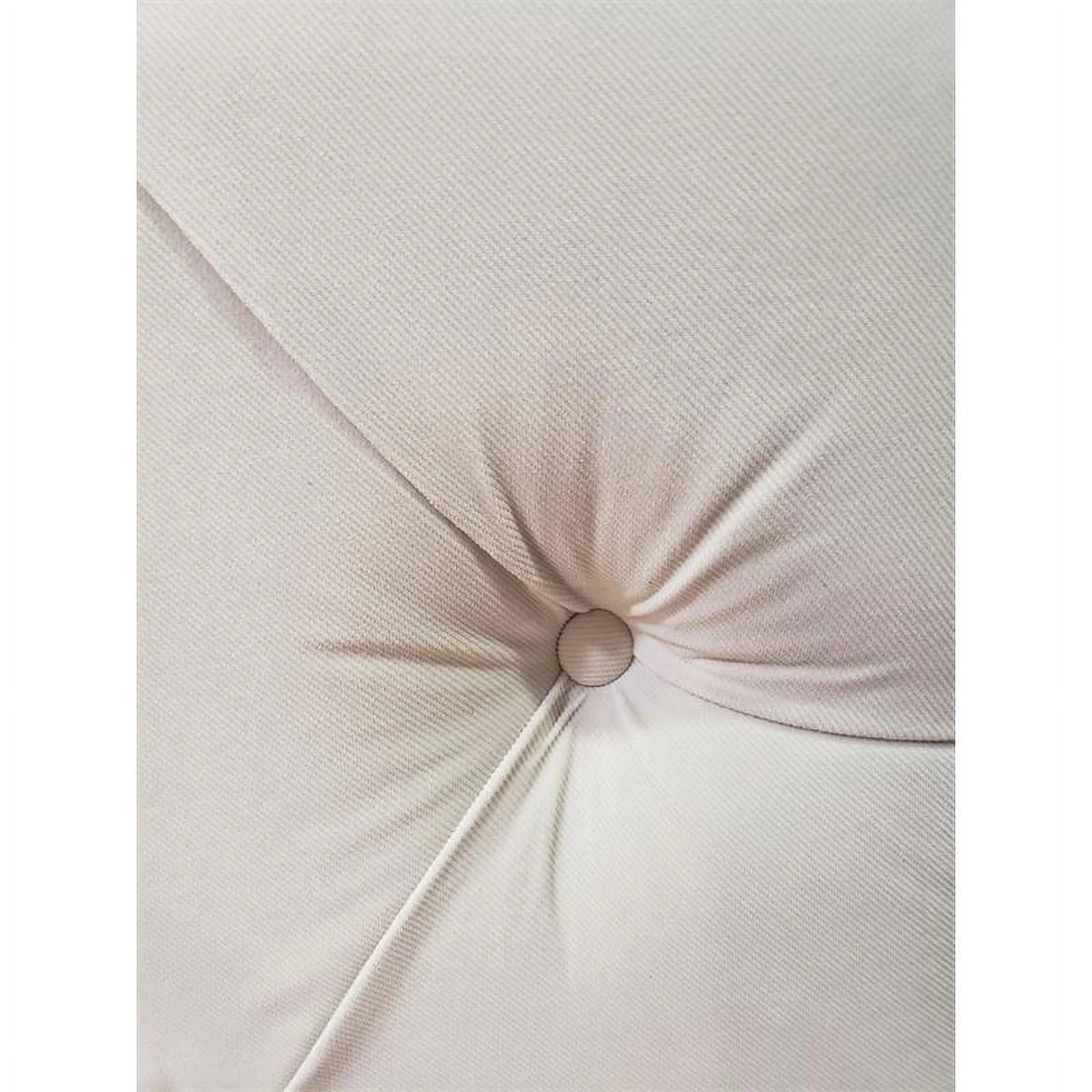 Bowery Hill Fabric Upholstered Tufted Eastern King Panel Bed in Beige