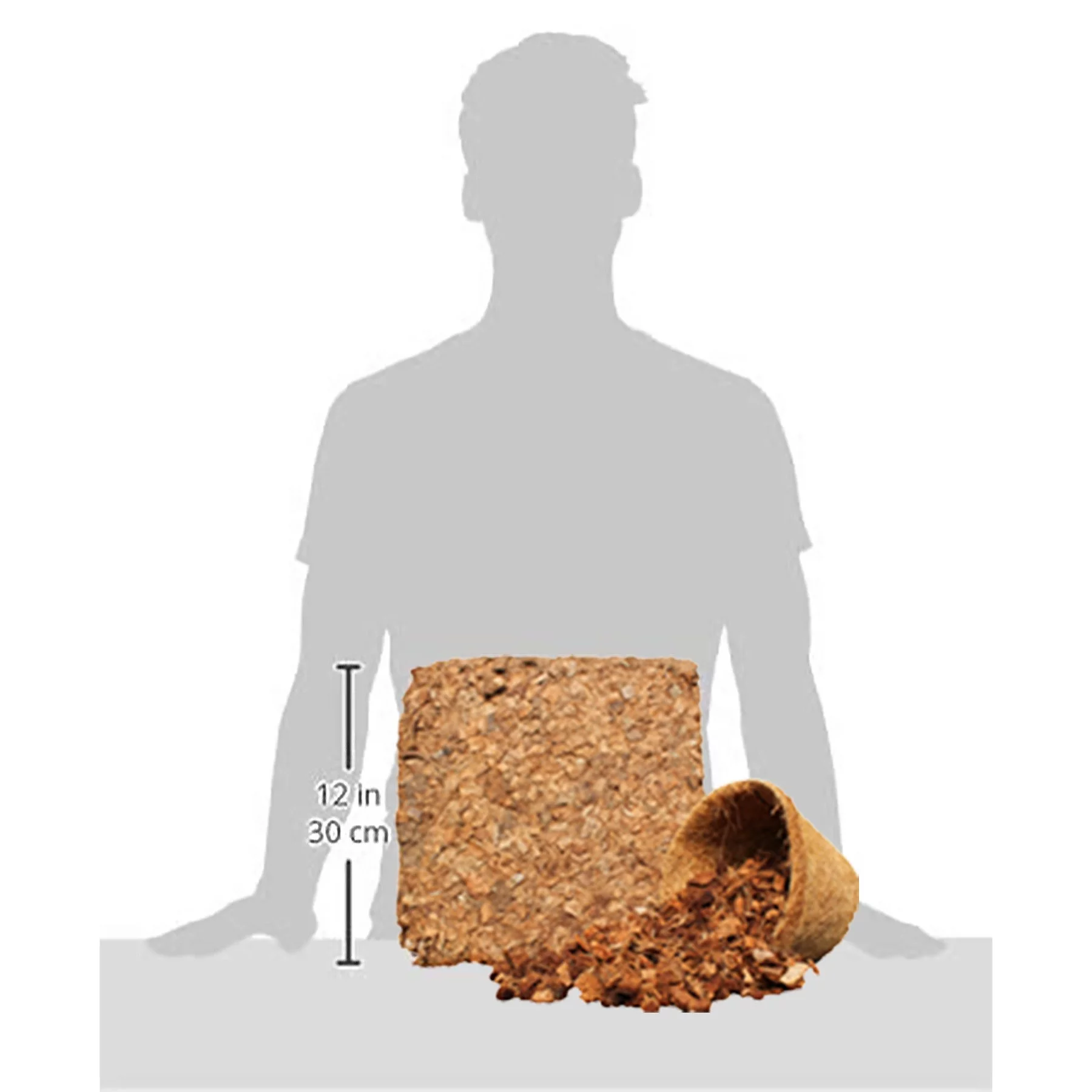 Plantonix Coco Bliss Coco Chips Mulch Block - 10 lb - 2.5 cu ft