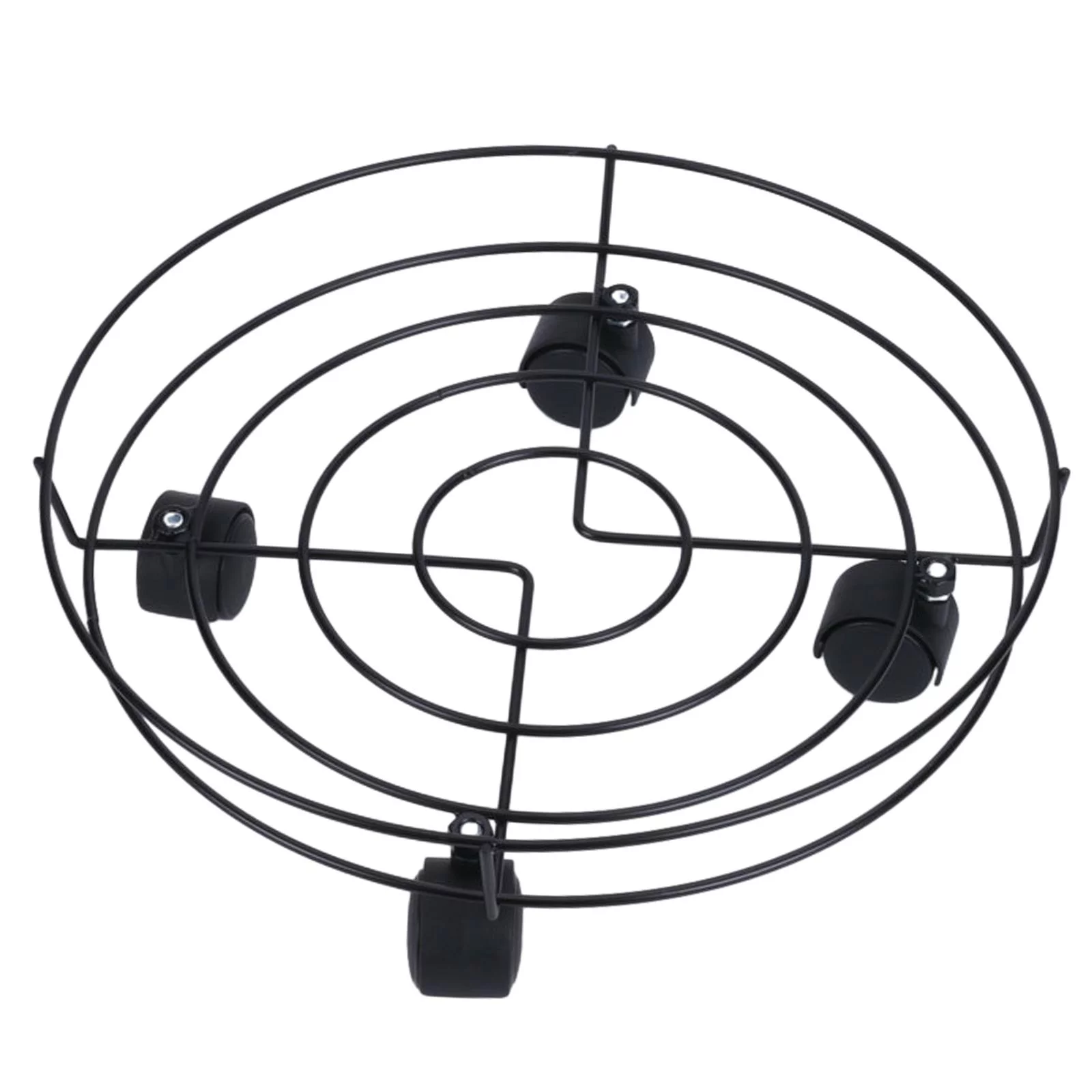 Iron Potted Plant Stand on Rollers, Heavy Duty Plant Stand with Wheels, Plant Trolley on Wheels for Outdoor, Heavy Planter, Plant Pot, Indoor 35cm