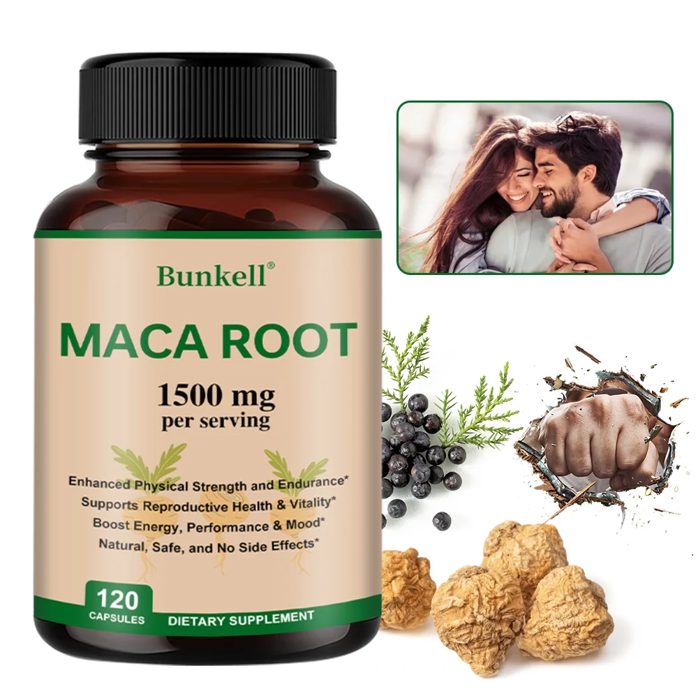 Bunkell Maca Root Capsules - Increase energy and stamina, improve mood 120 capsules