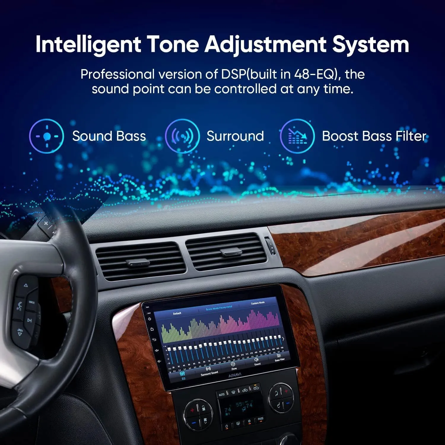 For 2007-2012 Chevrolet Tahoe Android 12.0 Stereo Car Radio GPS Carplay