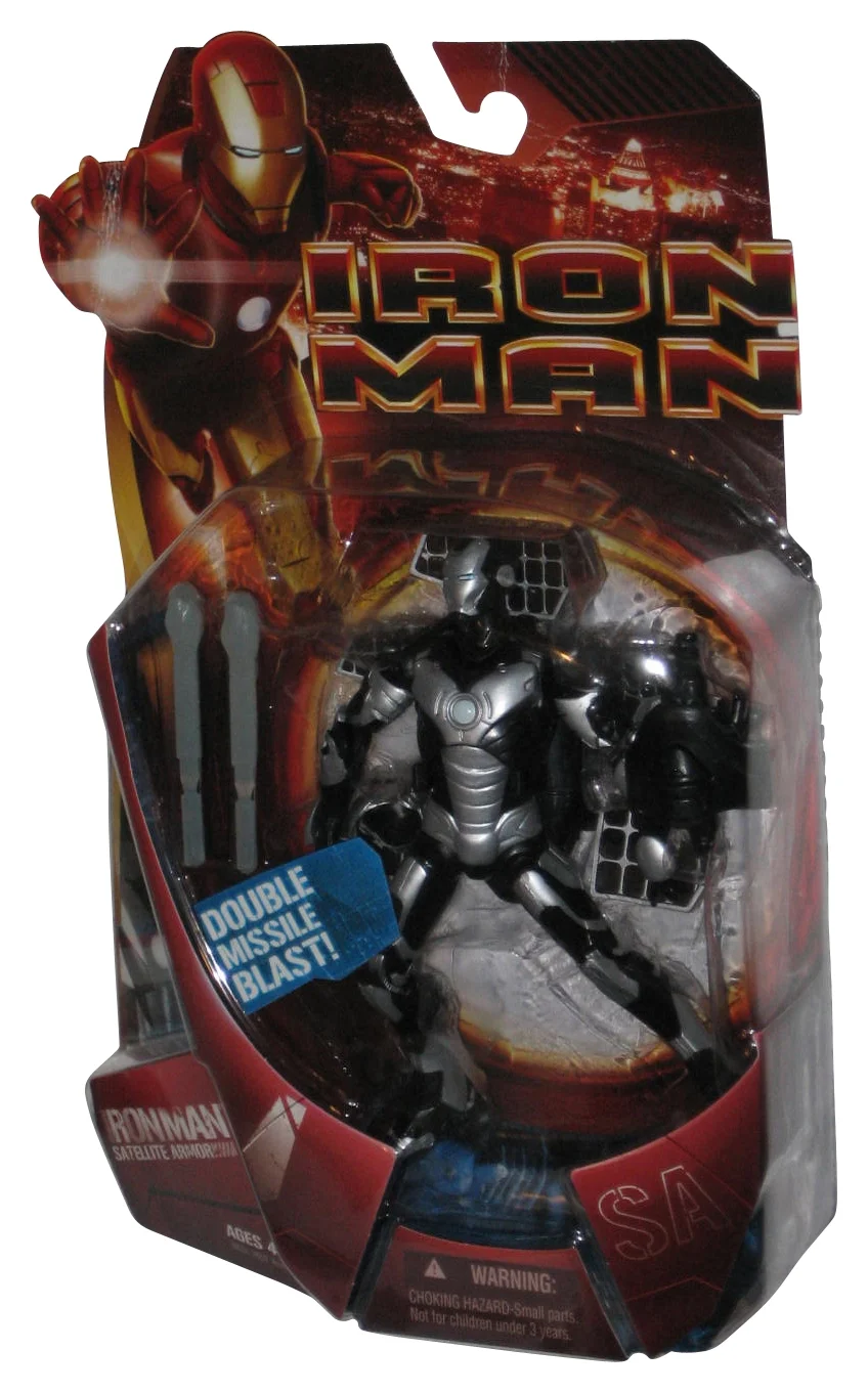 Marvel Iron Man Movie (2008) Hasbro Satellite Armor Black & Silver Figure