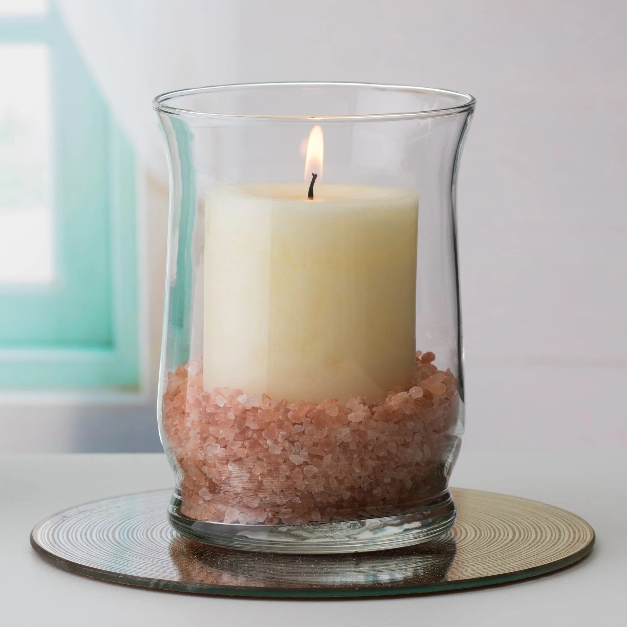 Libbey Adorn 6-Piece Glass Hurricane Vase Set, 4.4-inch