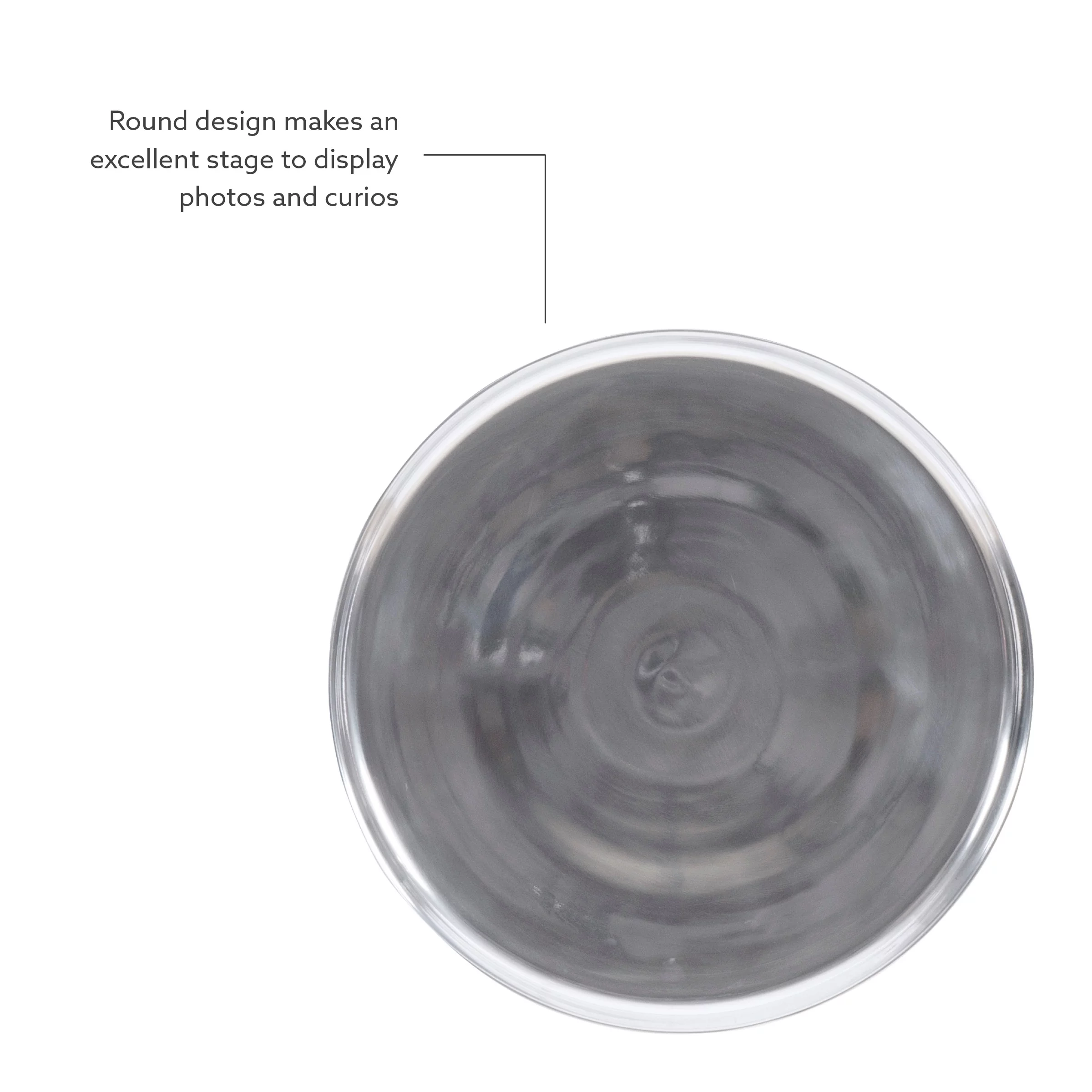 Wiggins Round Metal Pedestal Accent Side Table, Silver