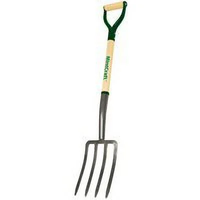 MINTCRAFT 33284 34619 4-Tine Wooden Handle Spading Fork