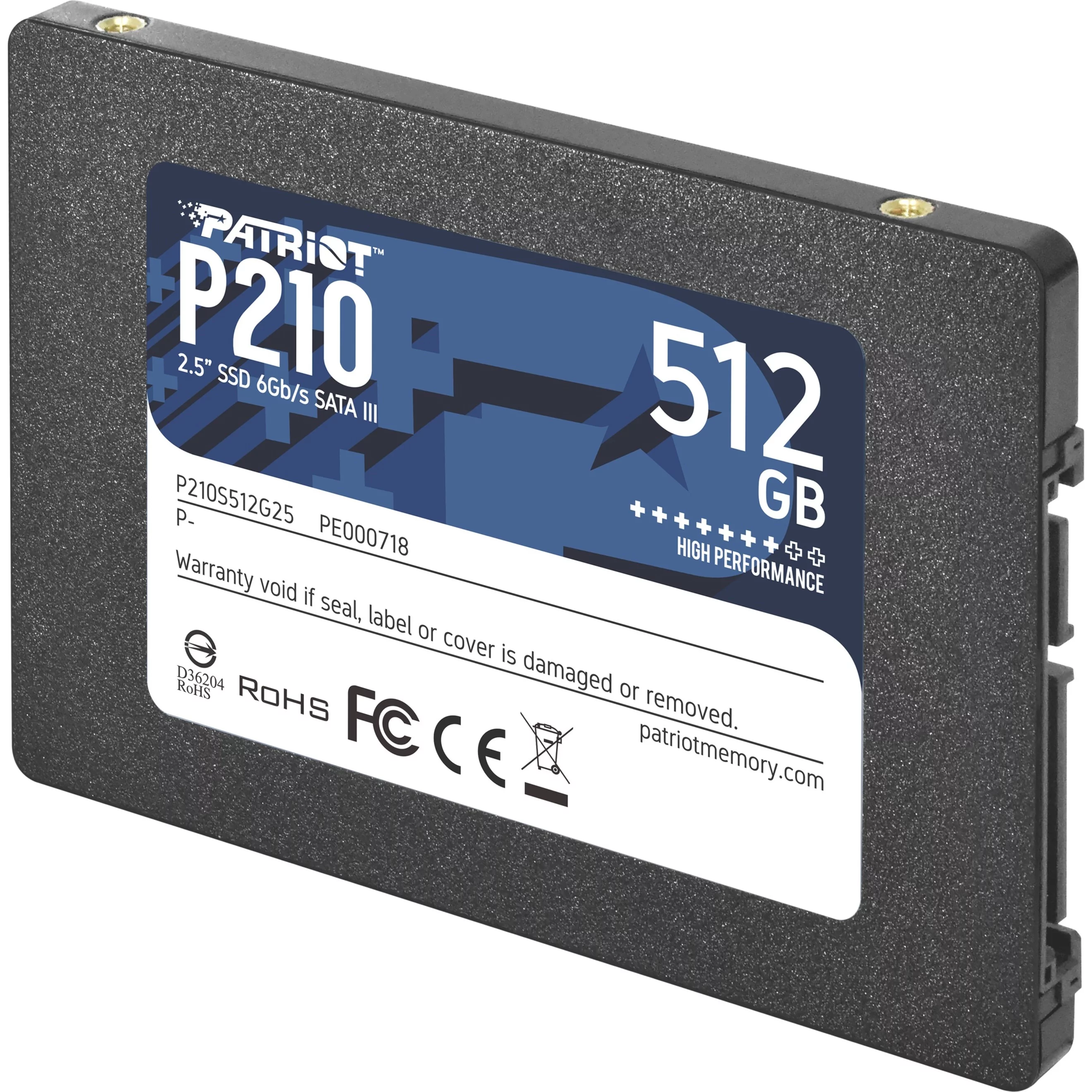 Patriot Memory P210 P210S512G25 512 GB Solid State Drive - 2.5