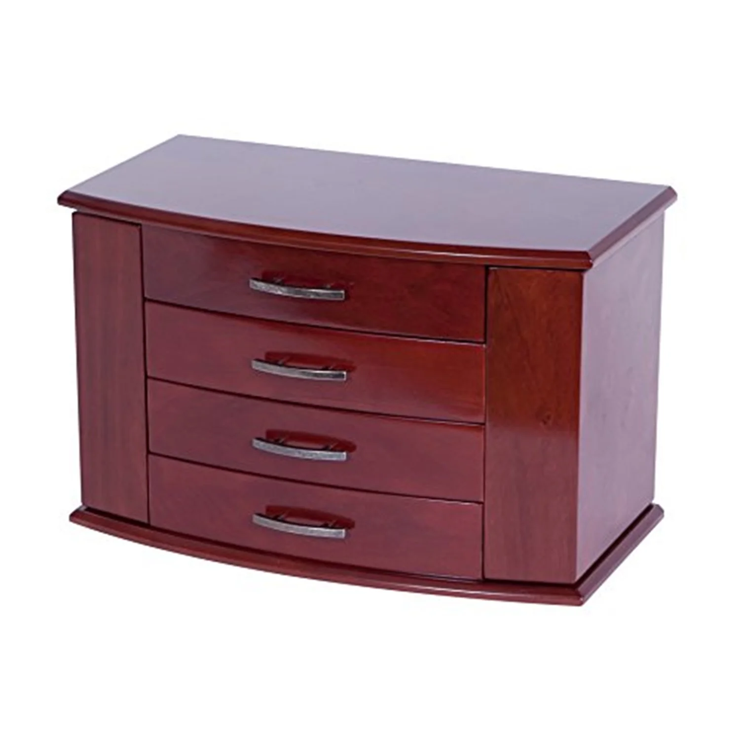 Mele Designs Sutton Upright Jewelry Box for women in Dark Burlwood Walnut Finish