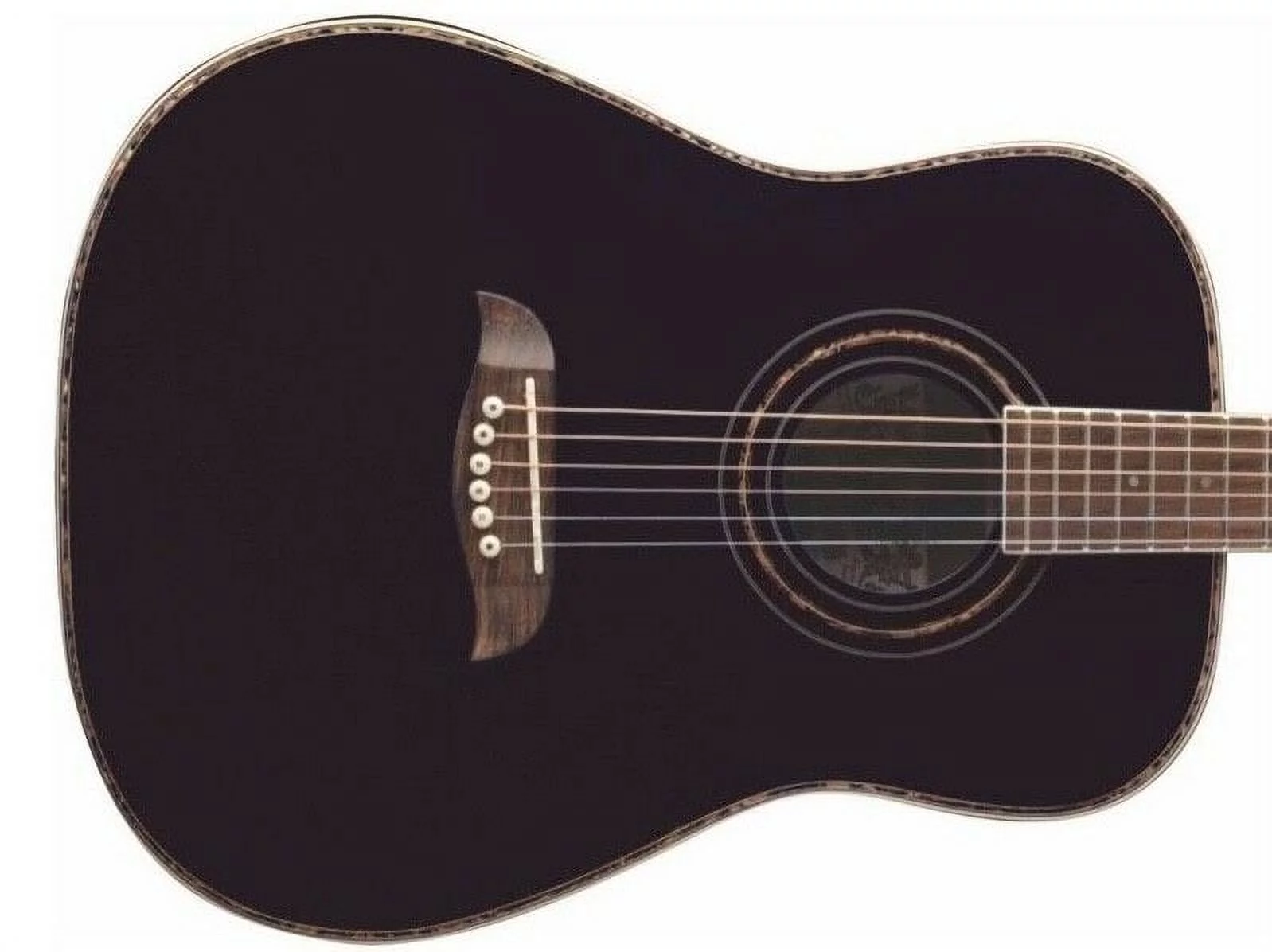 Oscar Schmidt OG1B 3/4 Size Dreadnought Acoustic Guitar. Black