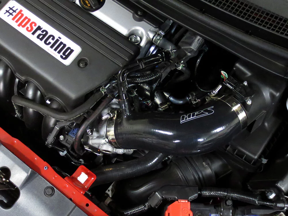 HPS Silicone Air Intake Replacement Hose Kit for Acura 13-15 ILX 2.4L/Honda 12-15 Civic Si BLACK