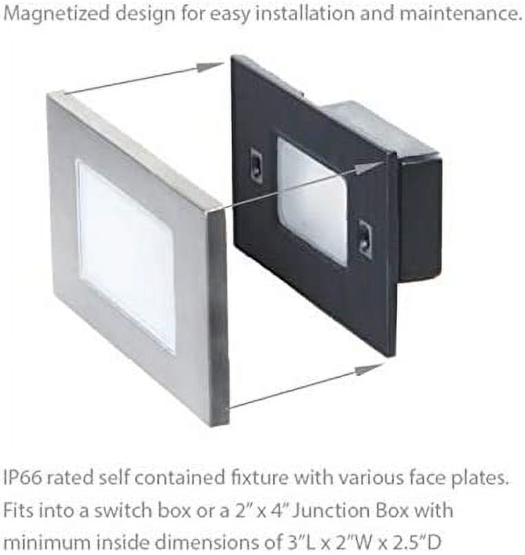 WL-LED110F-AM-BK 277V Amber LED Horizontal Scoop Step and Wall Light, Black