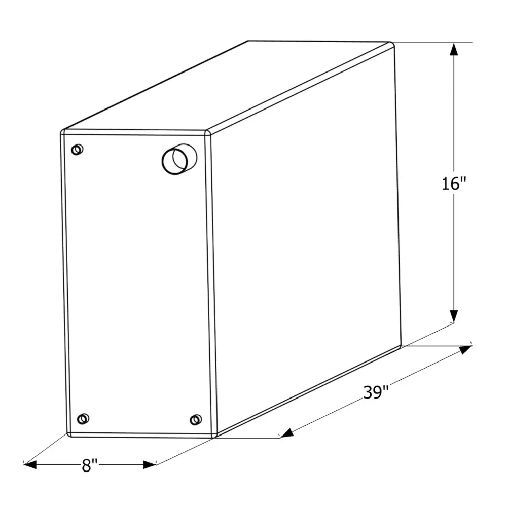 Icon 12460 Fresh Water Tank with 3/8