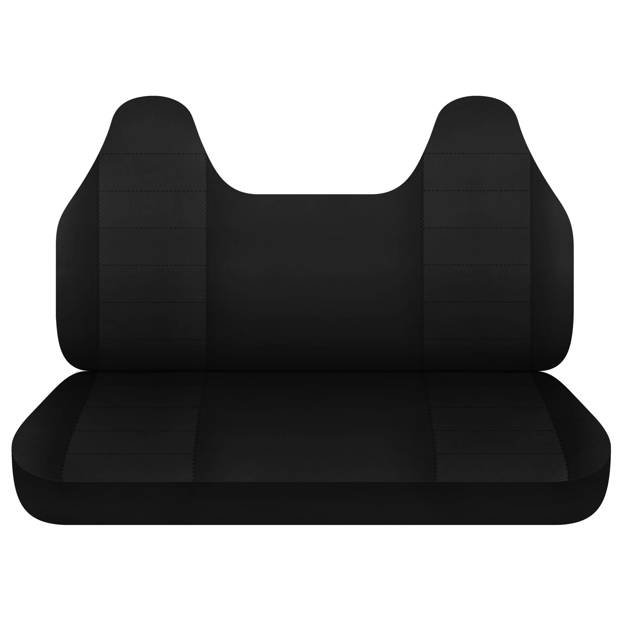 B1S-4-Design Covers Fits 1999-2004 Ford F-150 Velour Seat Covers(Front Solid Bench) with Molded Headrests:Black