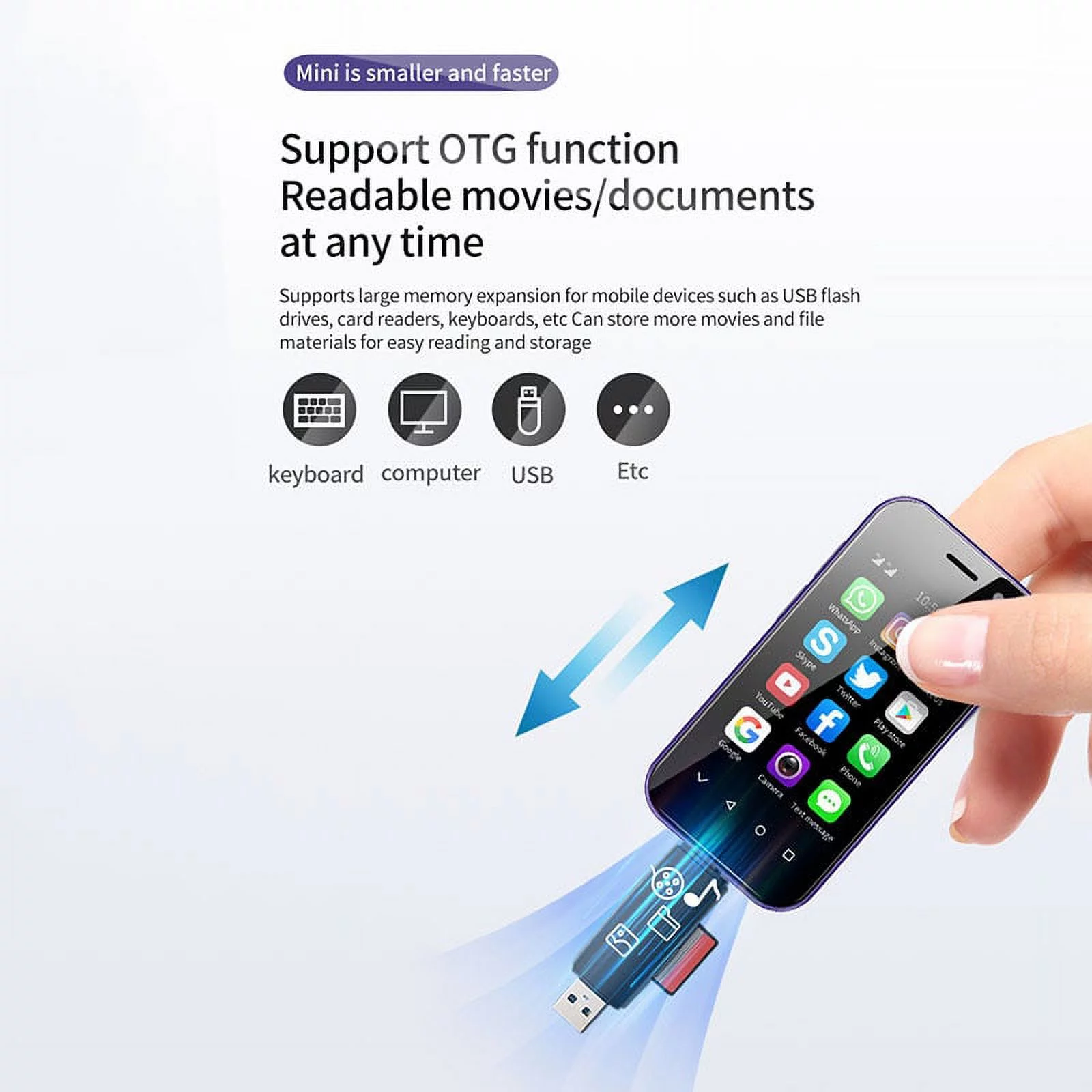 SOYES XS14 Pro 3.0 Inch 4G Mini Smartphone Android 9 Dual SIM Face ID Dual Camera WIFI Bluetooth FM Hotspot GPS OTG Mobile Phone